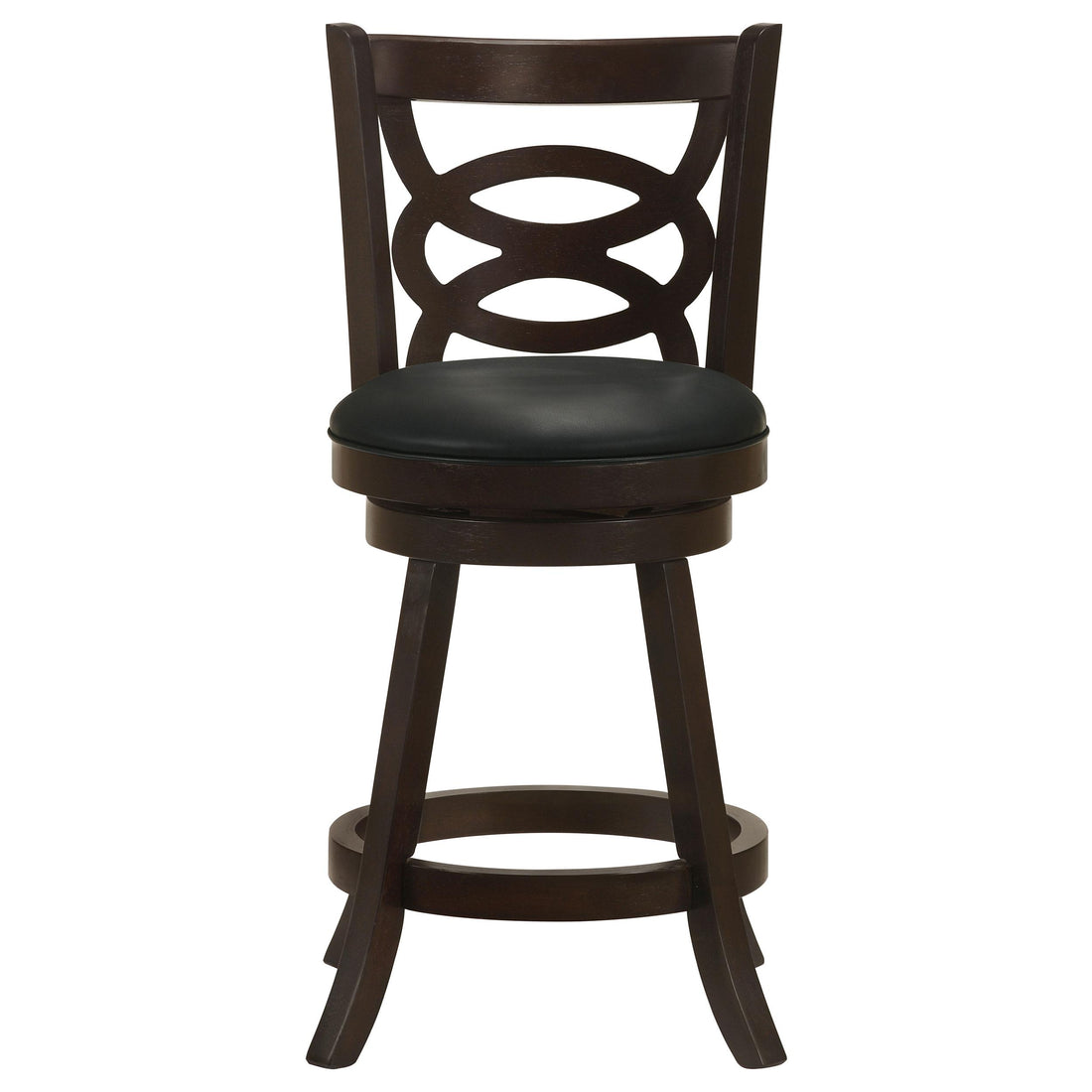  Coaster Furniture Calecita 101929 Wood Swivel Counter Stool - Cappuccino (Set of 2) IMAGE 1