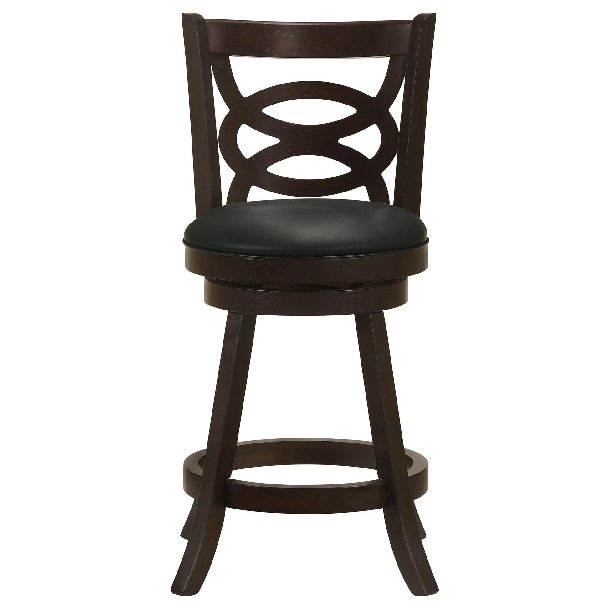  Coaster Furniture Calecita 101929 Wood Swivel Counter Stool - Cappuccino (Set of 2) IMAGE 2