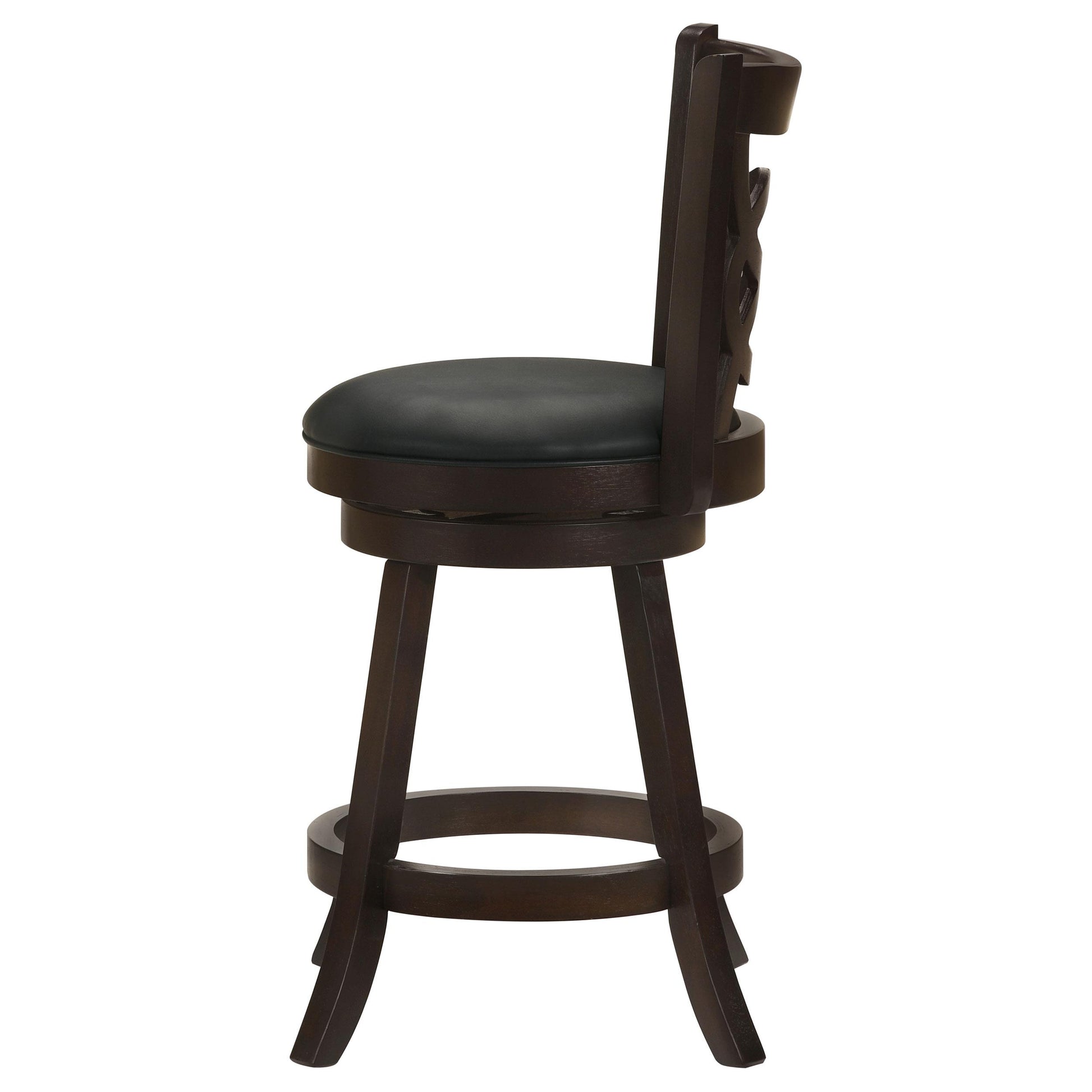  Coaster Furniture Calecita 101929 Wood Swivel Counter Stool - Cappuccino (Set of 2) IMAGE 4