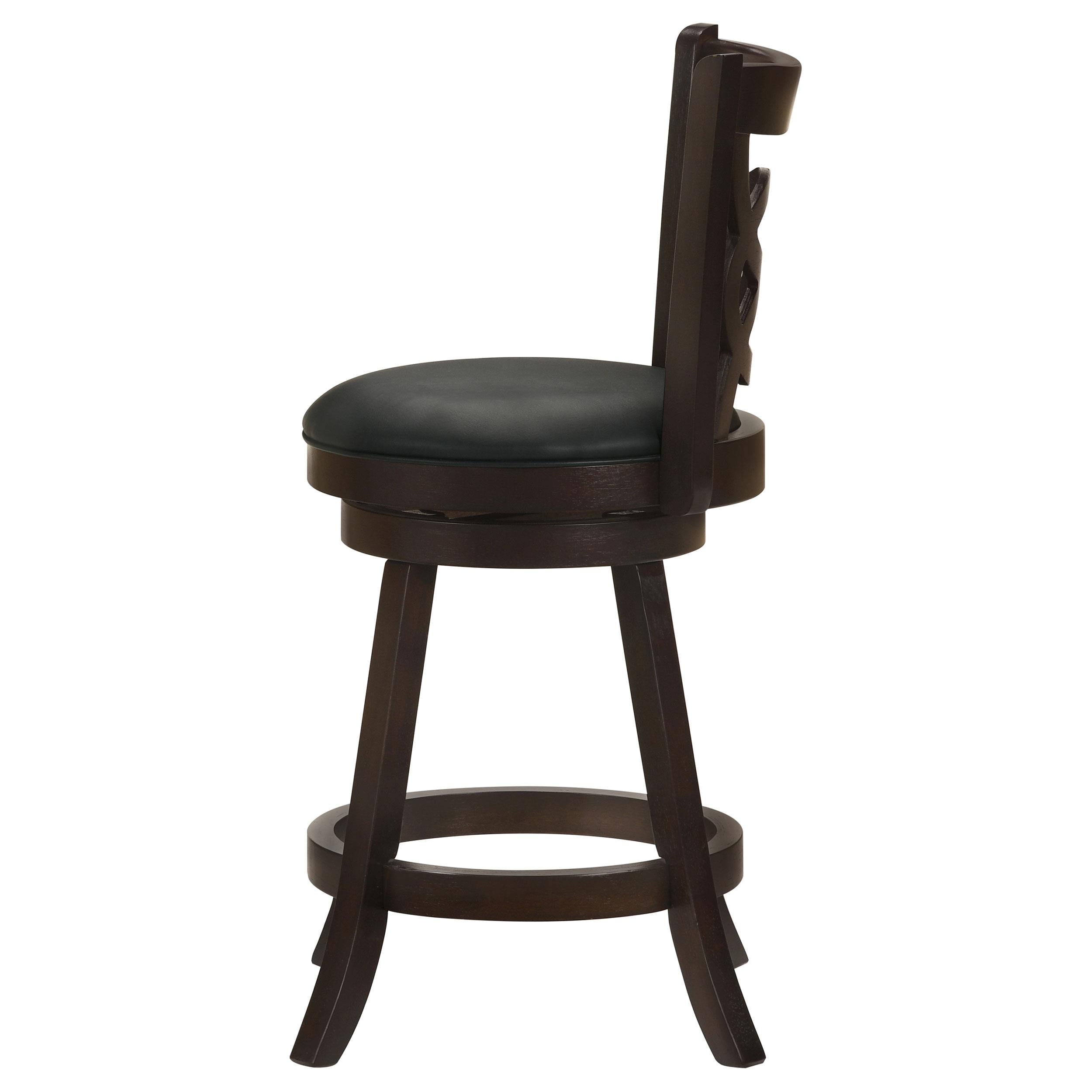  Coaster Furniture Calecita 101929 Wood Swivel Counter Stool - Cappuccino (Set of 2) IMAGE 4
