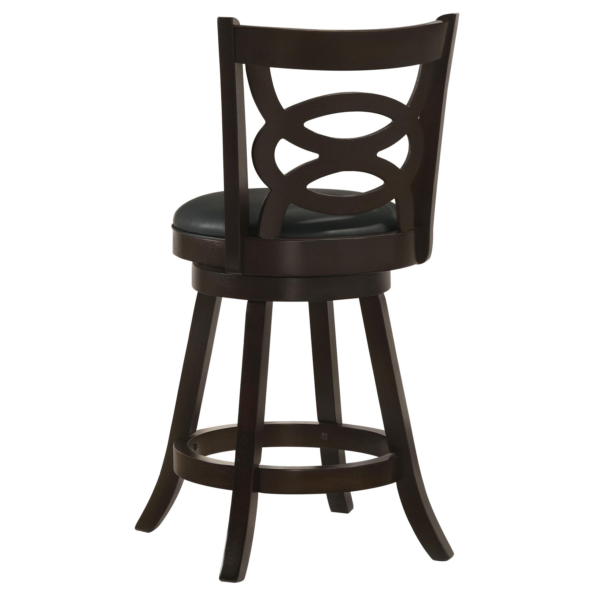  Coaster Furniture Calecita 101929 Wood Swivel Counter Stool - Cappuccino (Set of 2) IMAGE 5