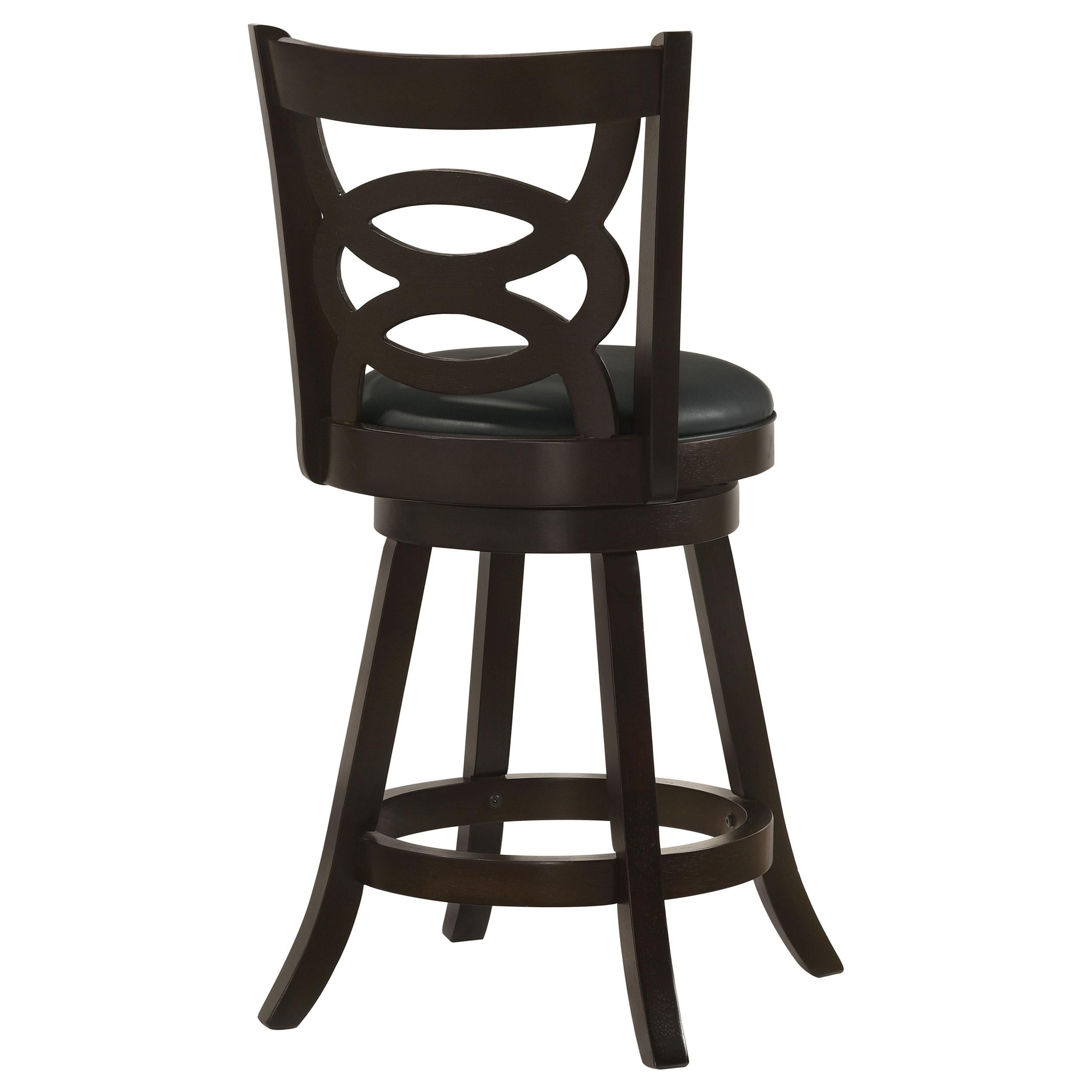  Coaster Furniture Calecita 101929 Wood Swivel Counter Stool - Cappuccino (Set of 2) IMAGE 6