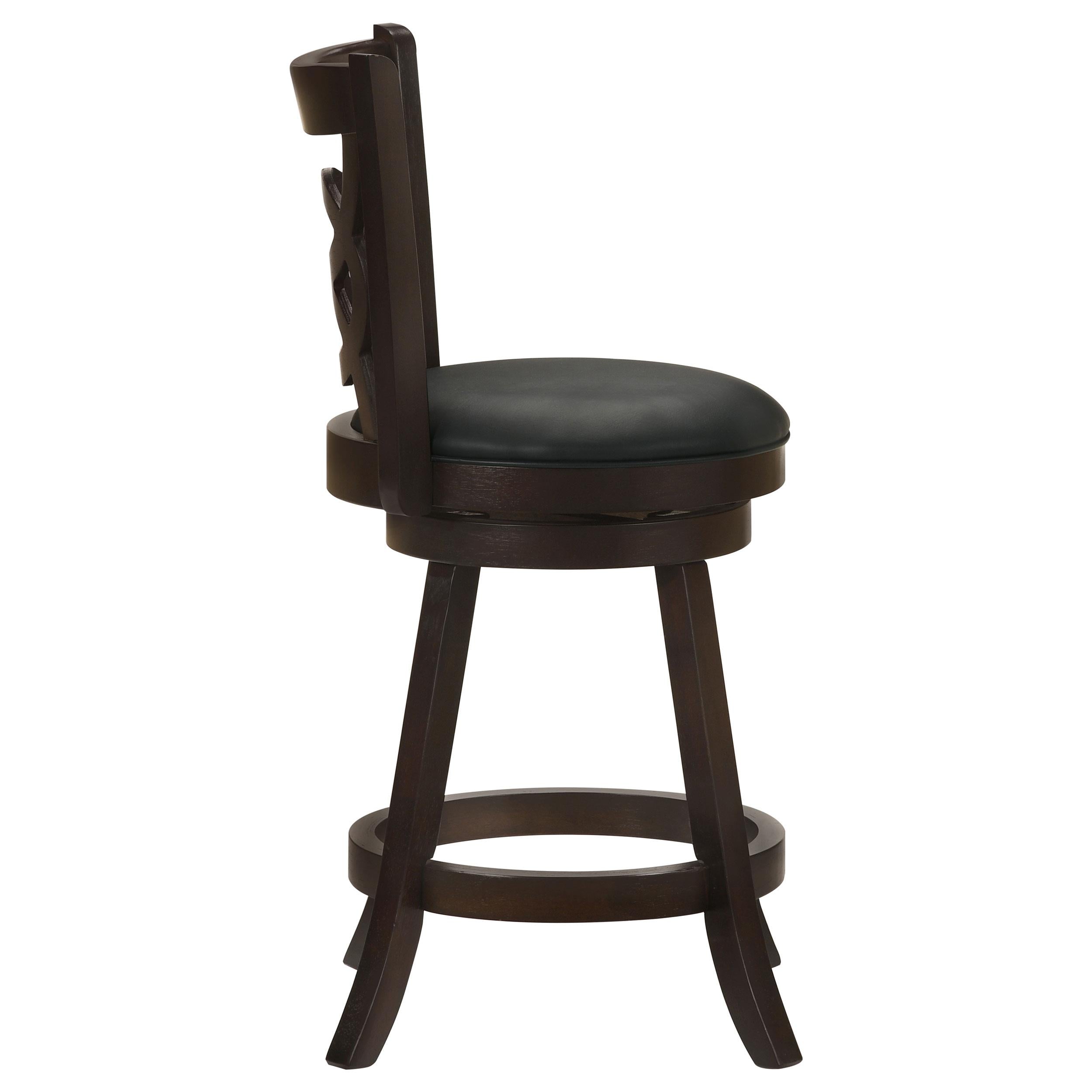  Coaster Furniture Calecita 101929 Wood Swivel Counter Stool - Cappuccino (Set of 2) IMAGE 7