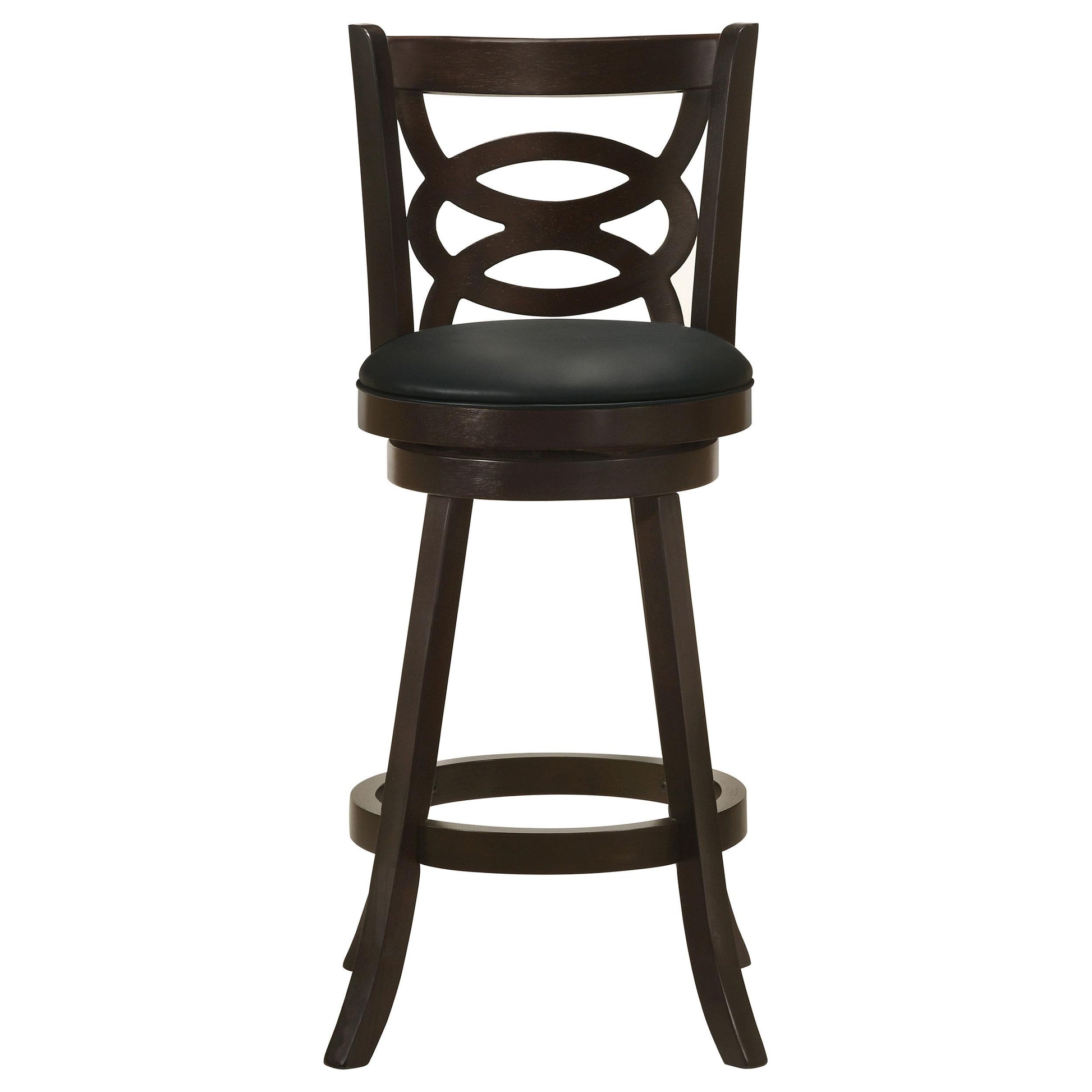  Coaster Furniture Calecita 101930 Wood Swivel Bar Stool - Cappuccino (Set of 2) IMAGE 2