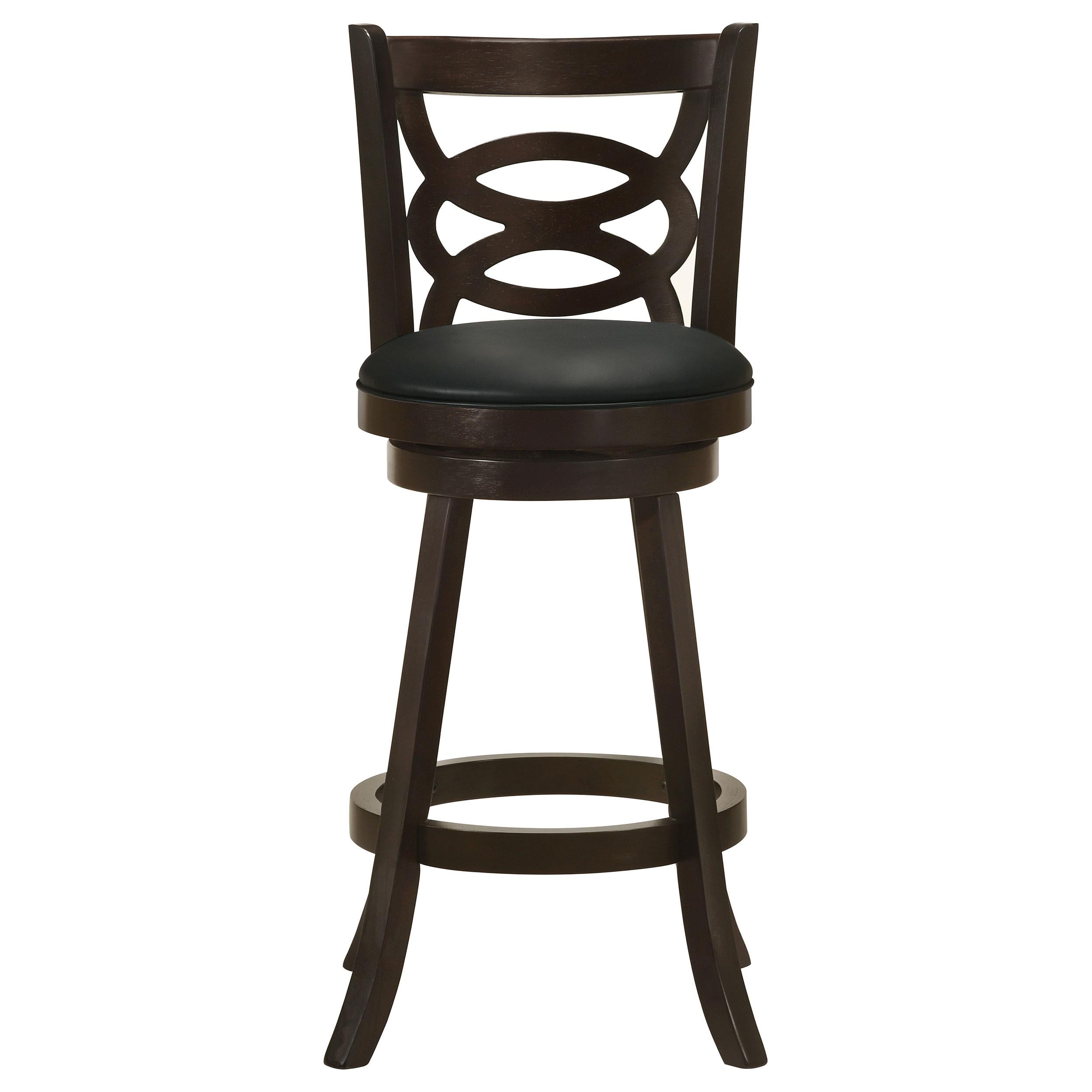  Coaster Furniture Calecita 101930 Wood Swivel Bar Stool - Cappuccino (Set of 2) IMAGE 2