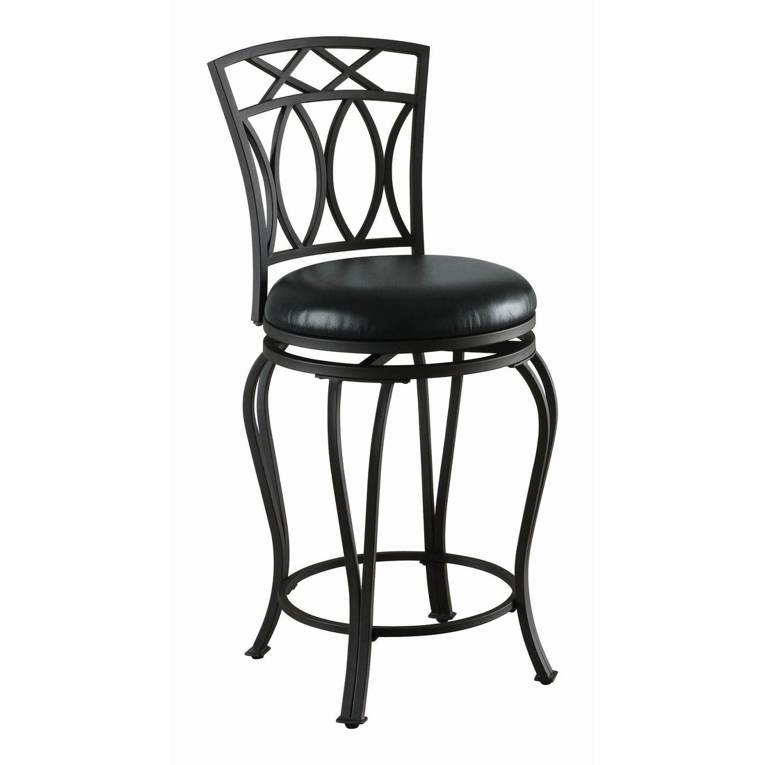  Coaster Furniture Adamsville 122059 Upholstered Swivel Counter Height Stool - Black IMAGE 1