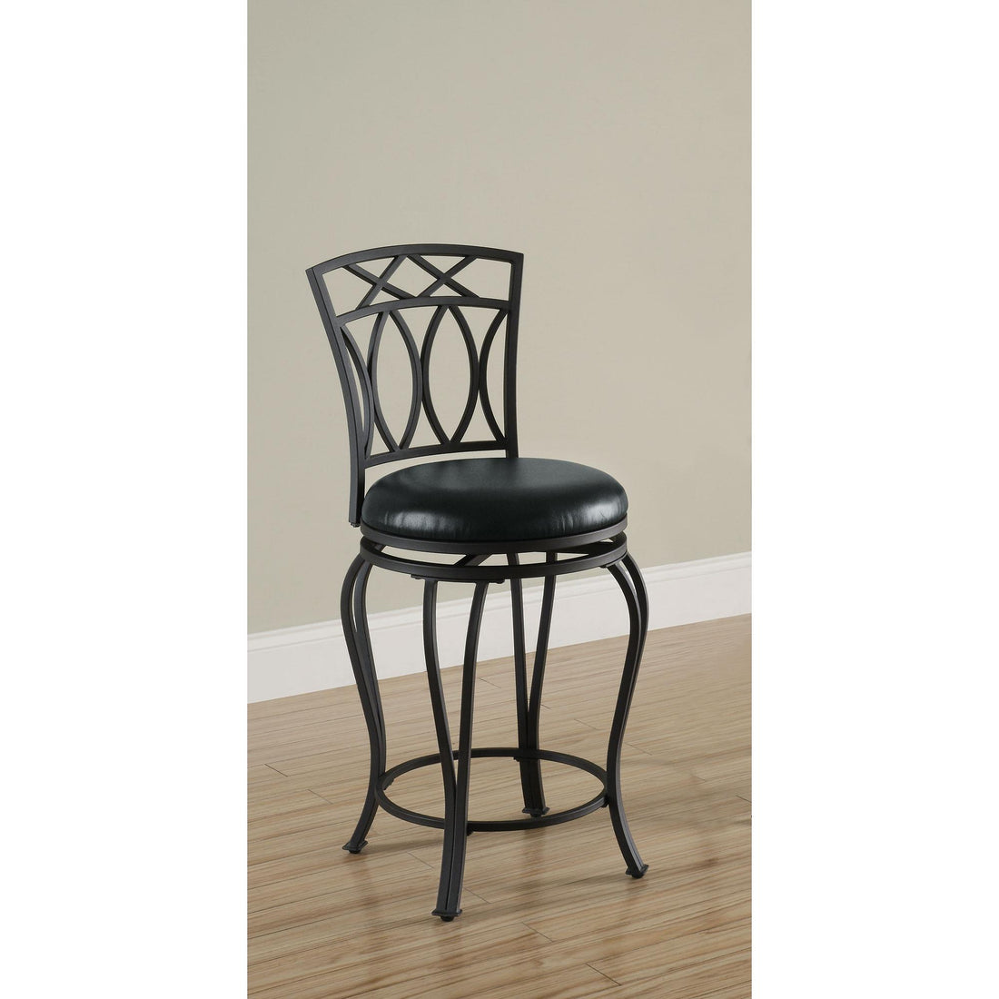  Coaster Furniture Adamsville 122059 Upholstered Swivel Counter Height Stool - Black IMAGE 1