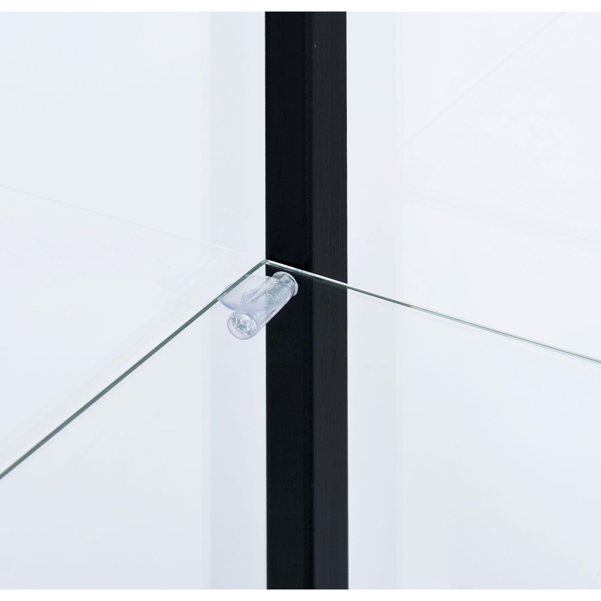  Coaster Furniture Delphinium 950170 5-shelf Clear Glass Curio Display Cabinet - Black IMAGE 9