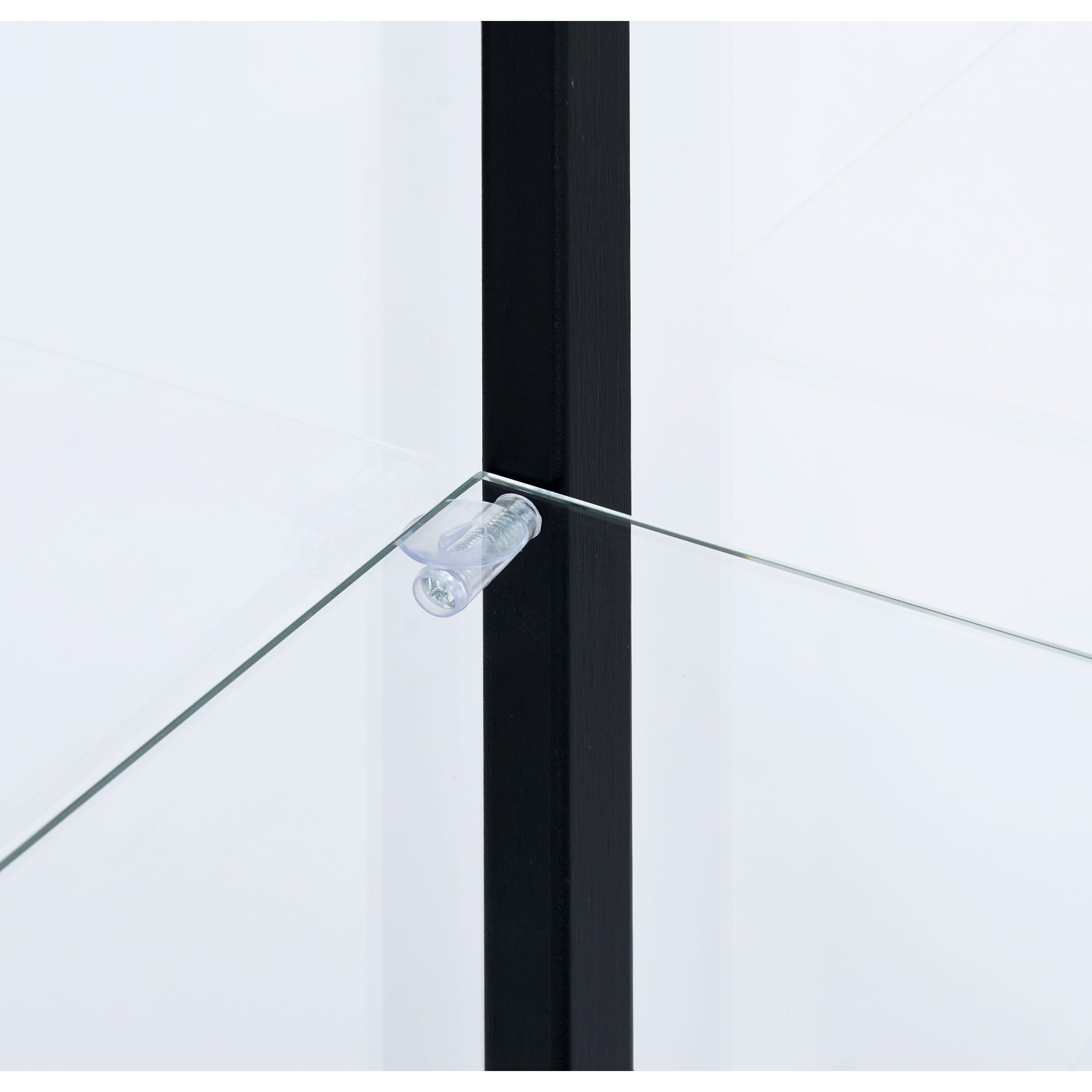  Coaster Furniture Delphinium 950170 5-shelf Clear Glass Curio Display Cabinet - Black IMAGE 9
