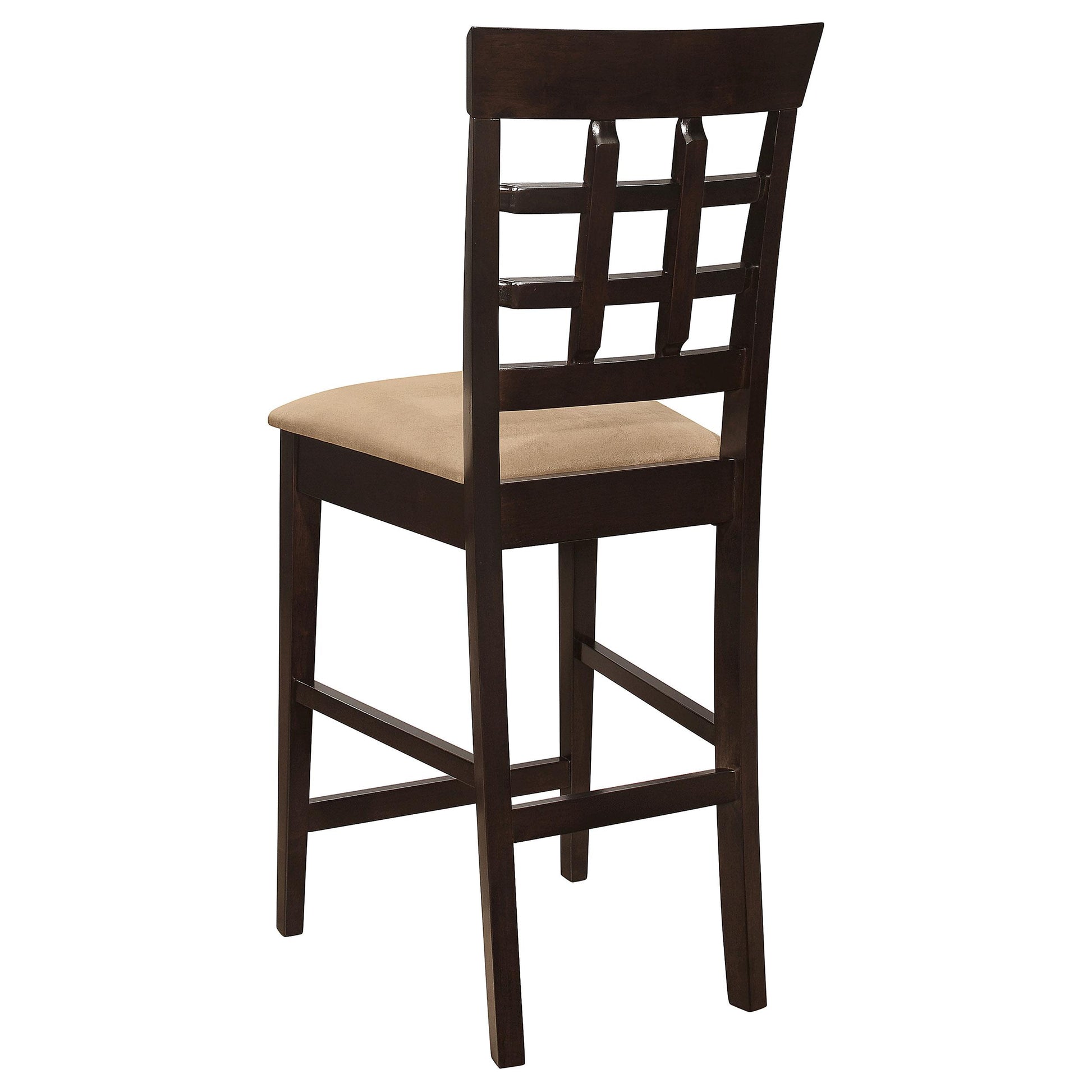  Coaster Furniture Gabriel 100209 Lattice Back Counter Chair - Cappuccino (Set of 2) IMAGE 5