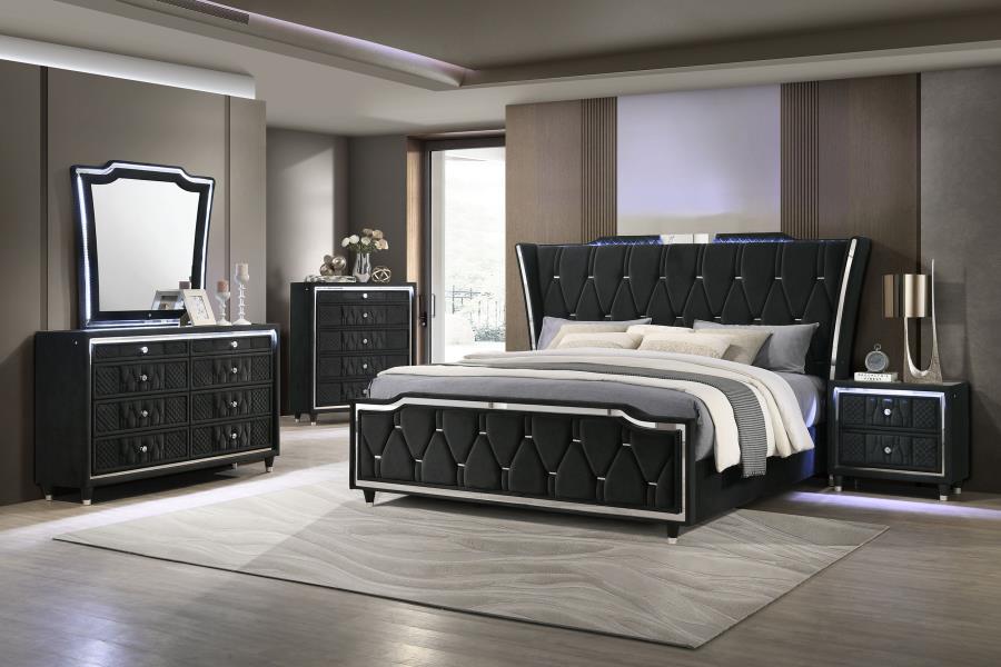 Coaster Lorient Black 7 Piece Bedroom Set