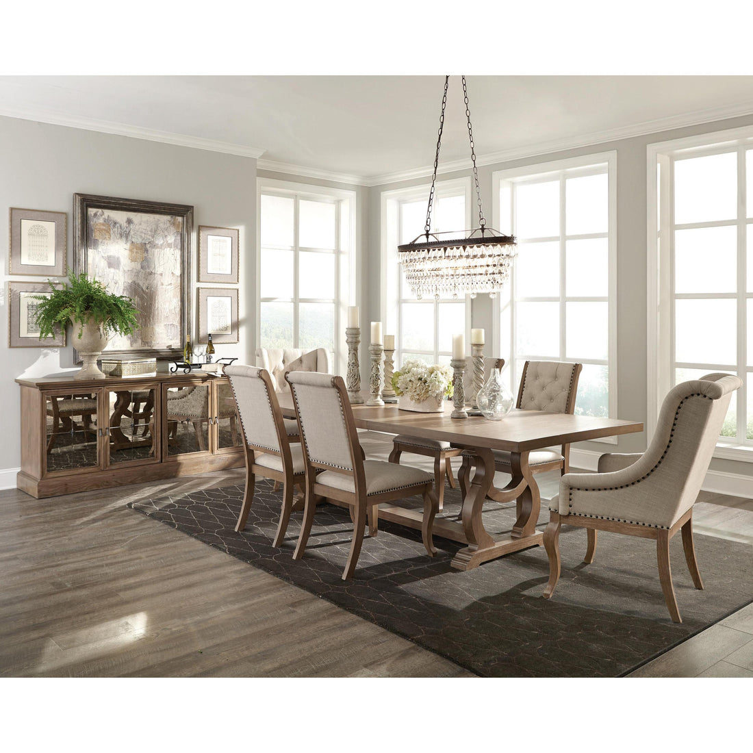  Coaster Furniture Brockway 110291 7 pc Dining Set IMAGE 1