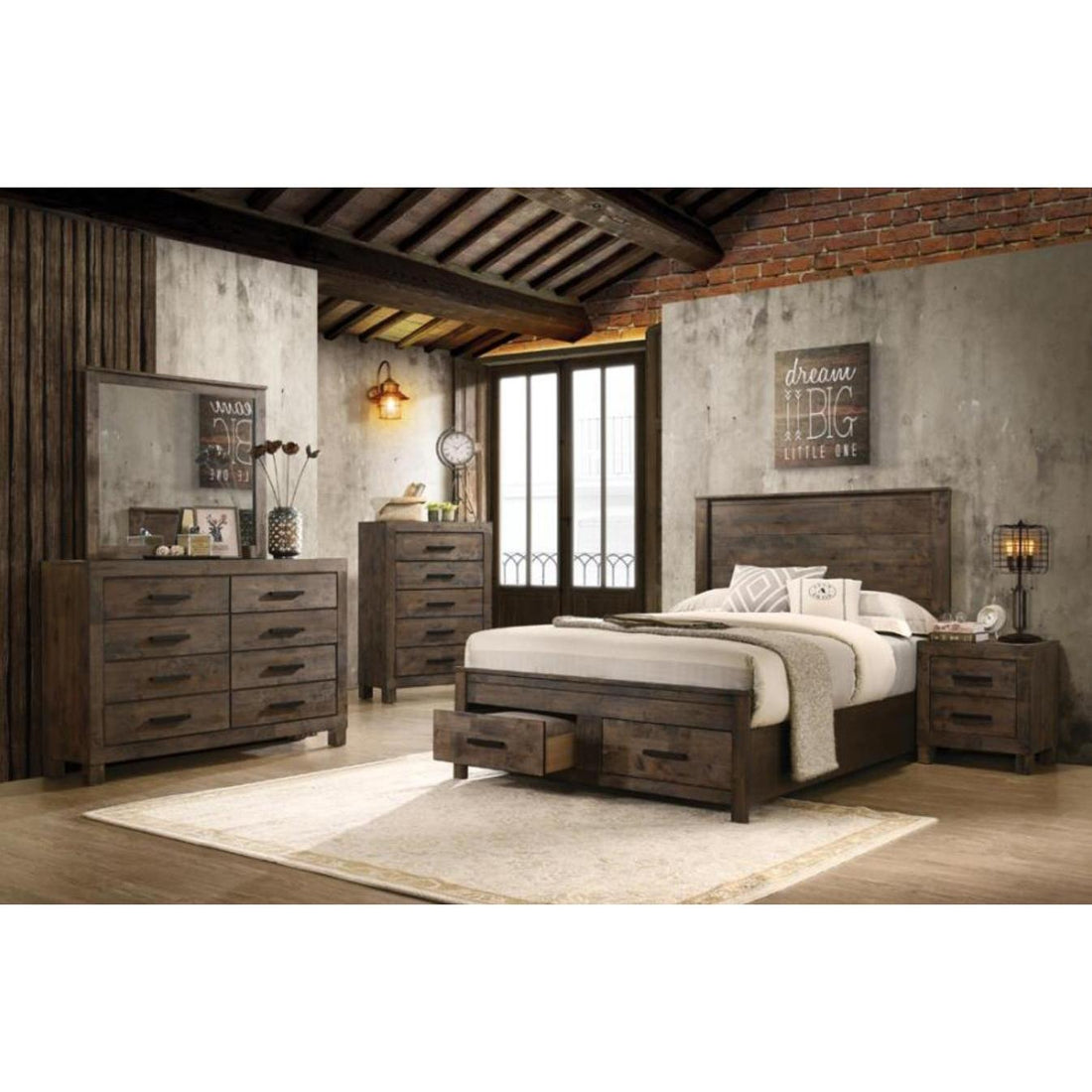  Coaster Furniture Woodmont 222631Q 7 pc Queen Panel Bedroom Set IMAGE 1