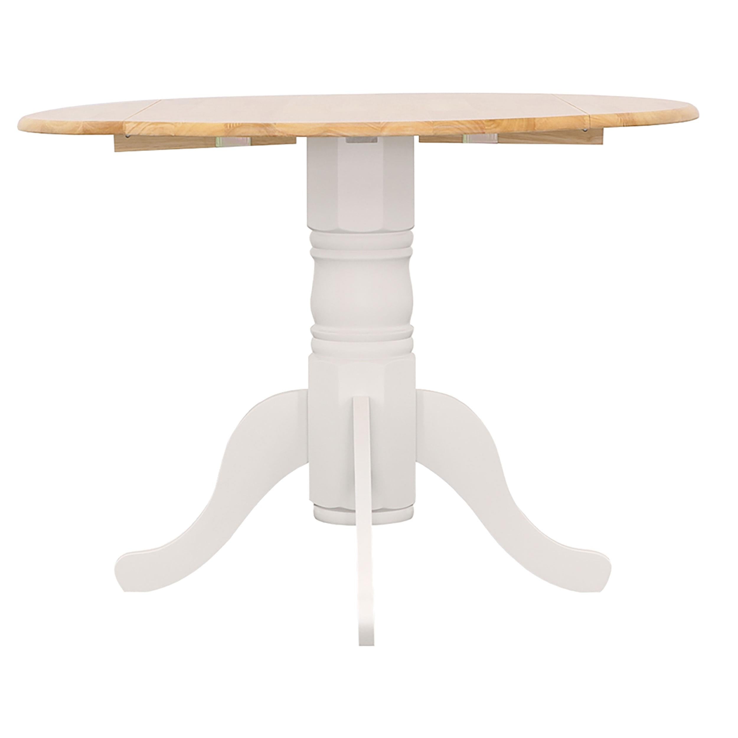  Coaster Furniture Allison 4241 Round 40-inch Drop Leaf Extension Dining Table - White IMAGE 7