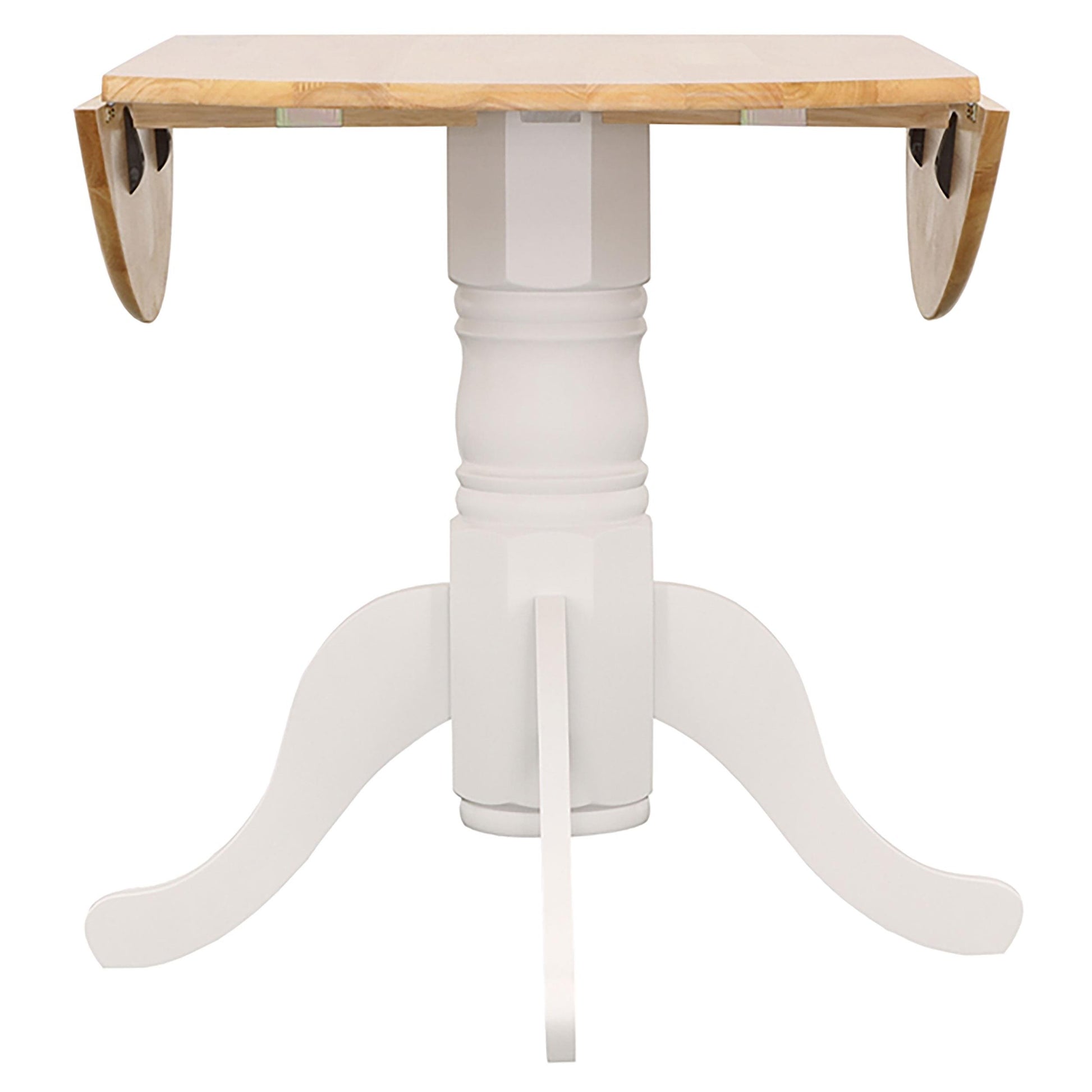 Coaster Furniture Allison 4241 Round 40-inch Drop Leaf Extension Dining Table - White IMAGE 8