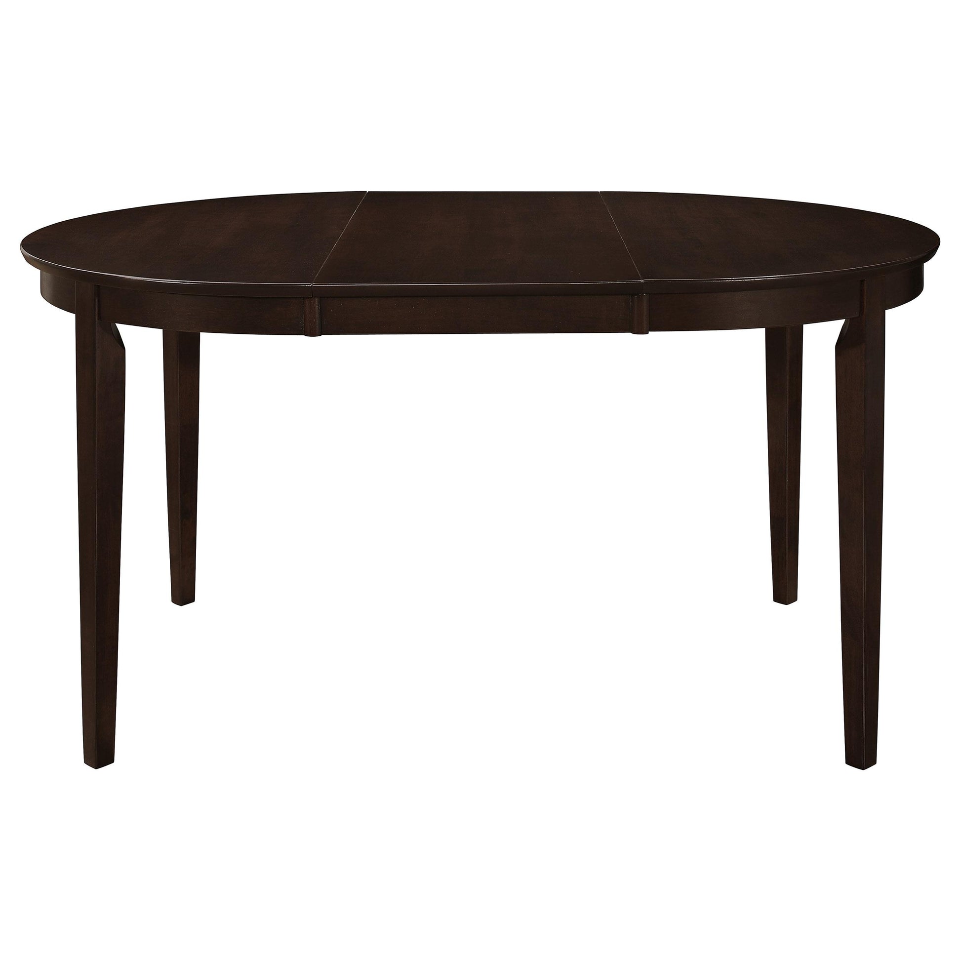  Coaster Furniture Gabriel 100770 Oval 60-inch Extension Leaf Dining Table - Cappuccino IMAGE 2