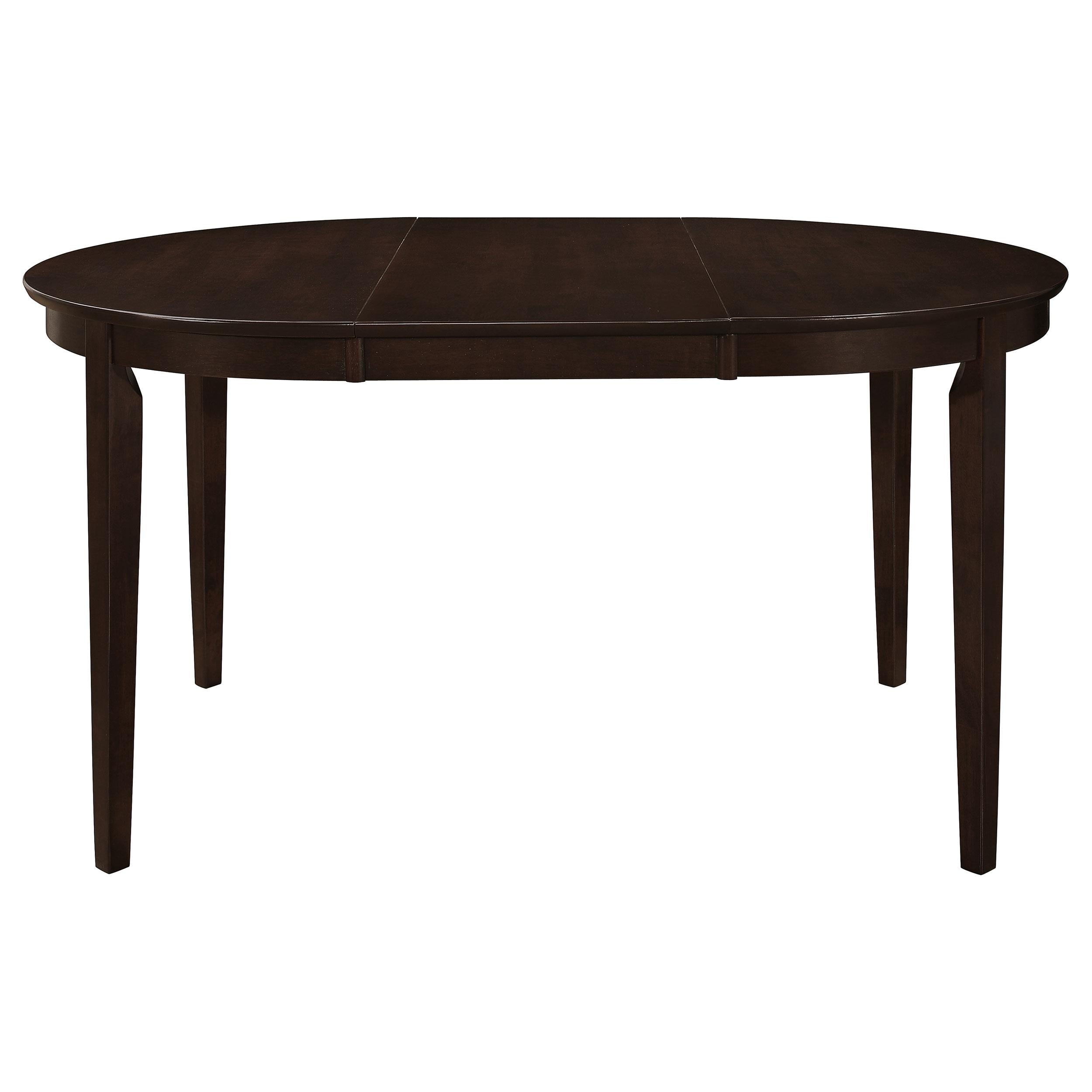  Coaster Furniture Gabriel 100770 Oval 60-inch Extension Leaf Dining Table - Cappuccino IMAGE 2