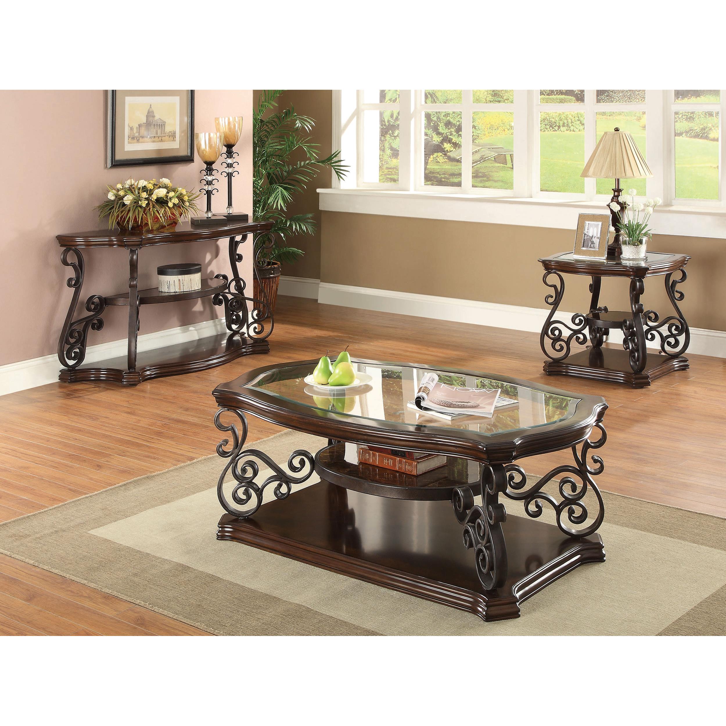  Coaster Furniture Laney 702447 1-shelf Glass Top Rectangular End Table - Deep Merlot IMAGE 7