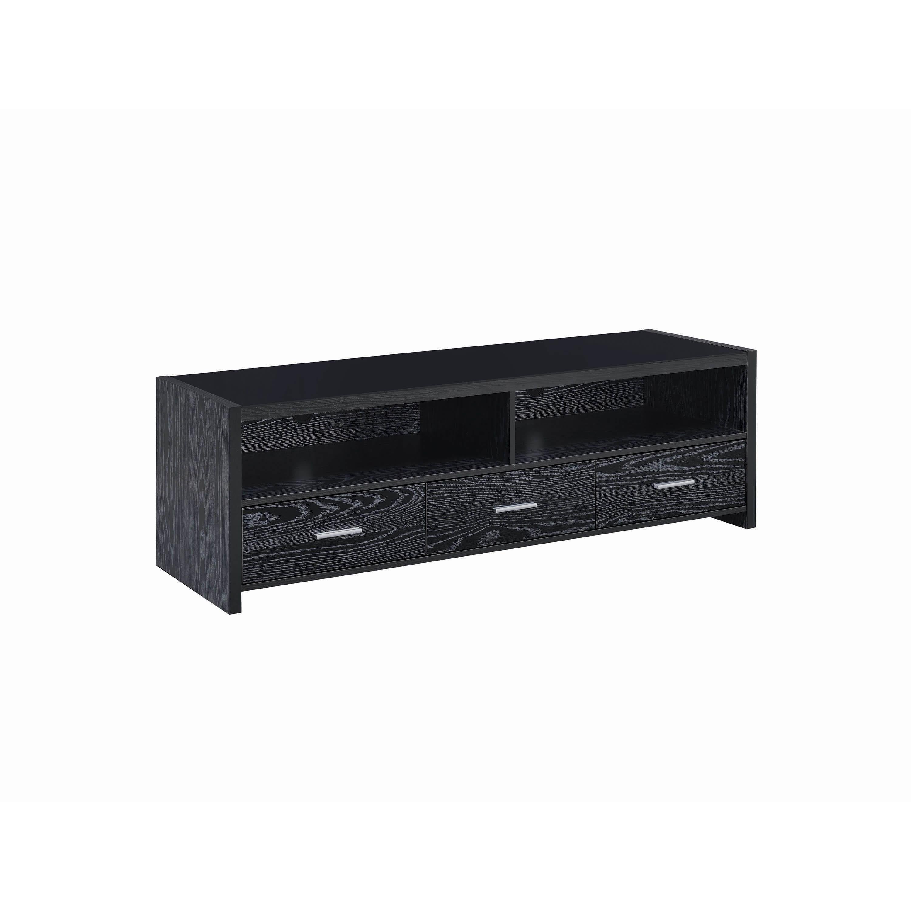  Coaster Furniture Alton 700645 3-Drawer Engineered Wood 62" TV Stand - Black Oak IMAGE 1