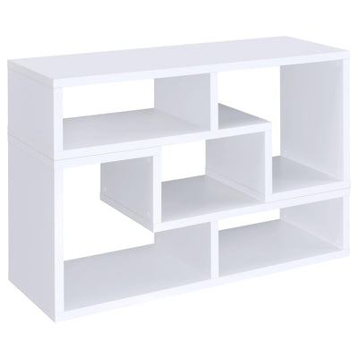  Coaster Furniture Velma 800330 Multipurpose TV Stand and Bookshelf - White IMAGE 1