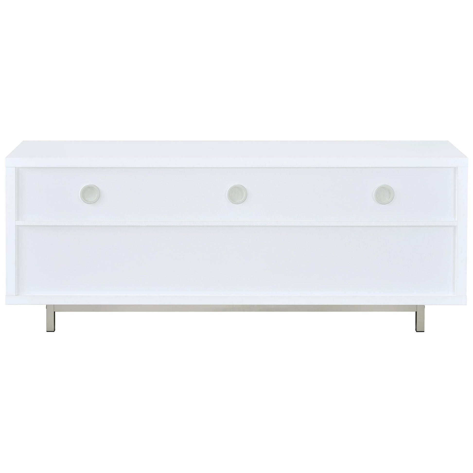  Coaster Furniture Casey 701972 2-Drawer Engineered Wood 60" TV Stand - White IMAGE 5