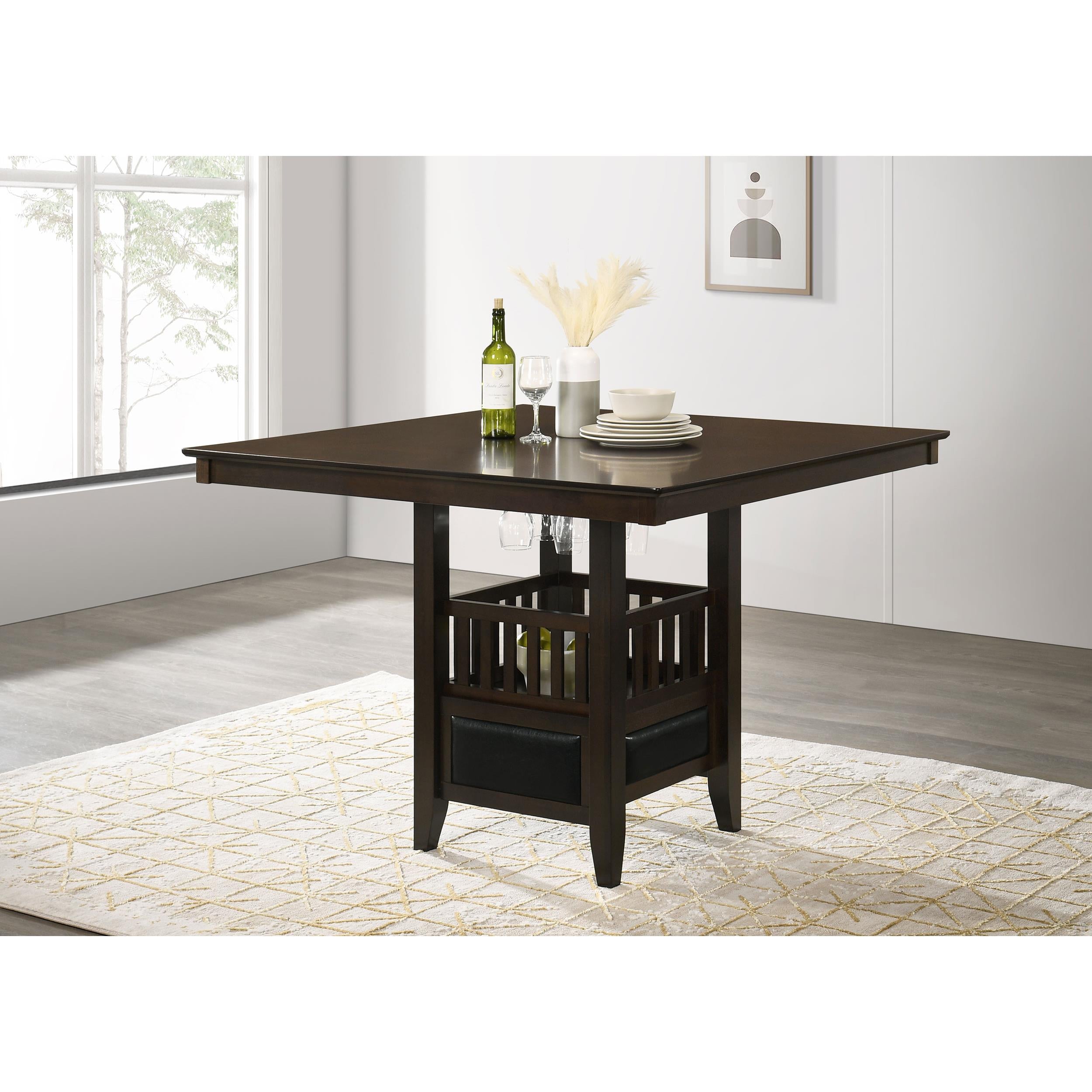  Coaster Furniture Jaden 100958 Square 47-inch Counter Height Dining Table - Espresso IMAGE 7