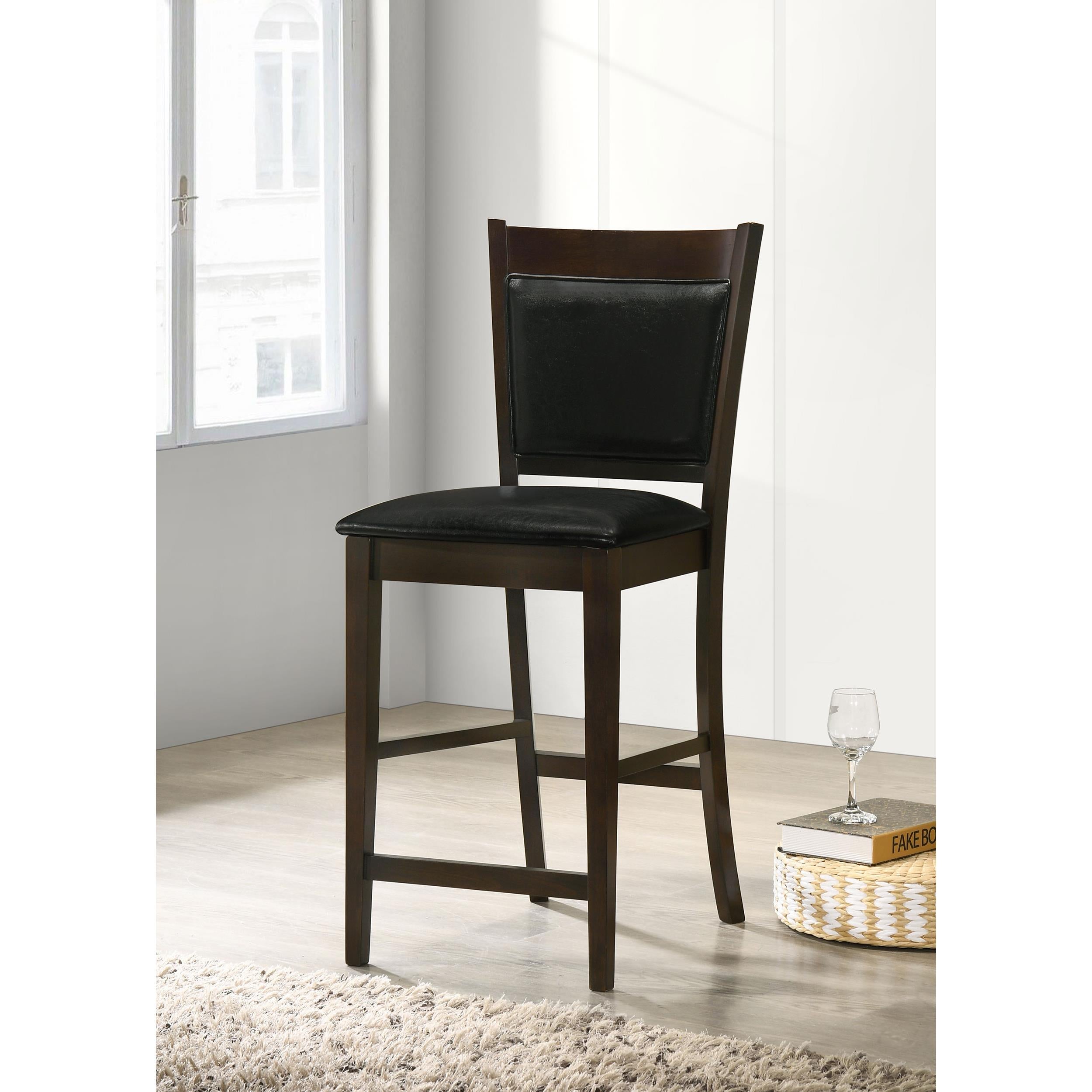  Coaster Furniture Jaden 100959 Upholstered Counter Chair - Espresso (Set of 2) IMAGE 8