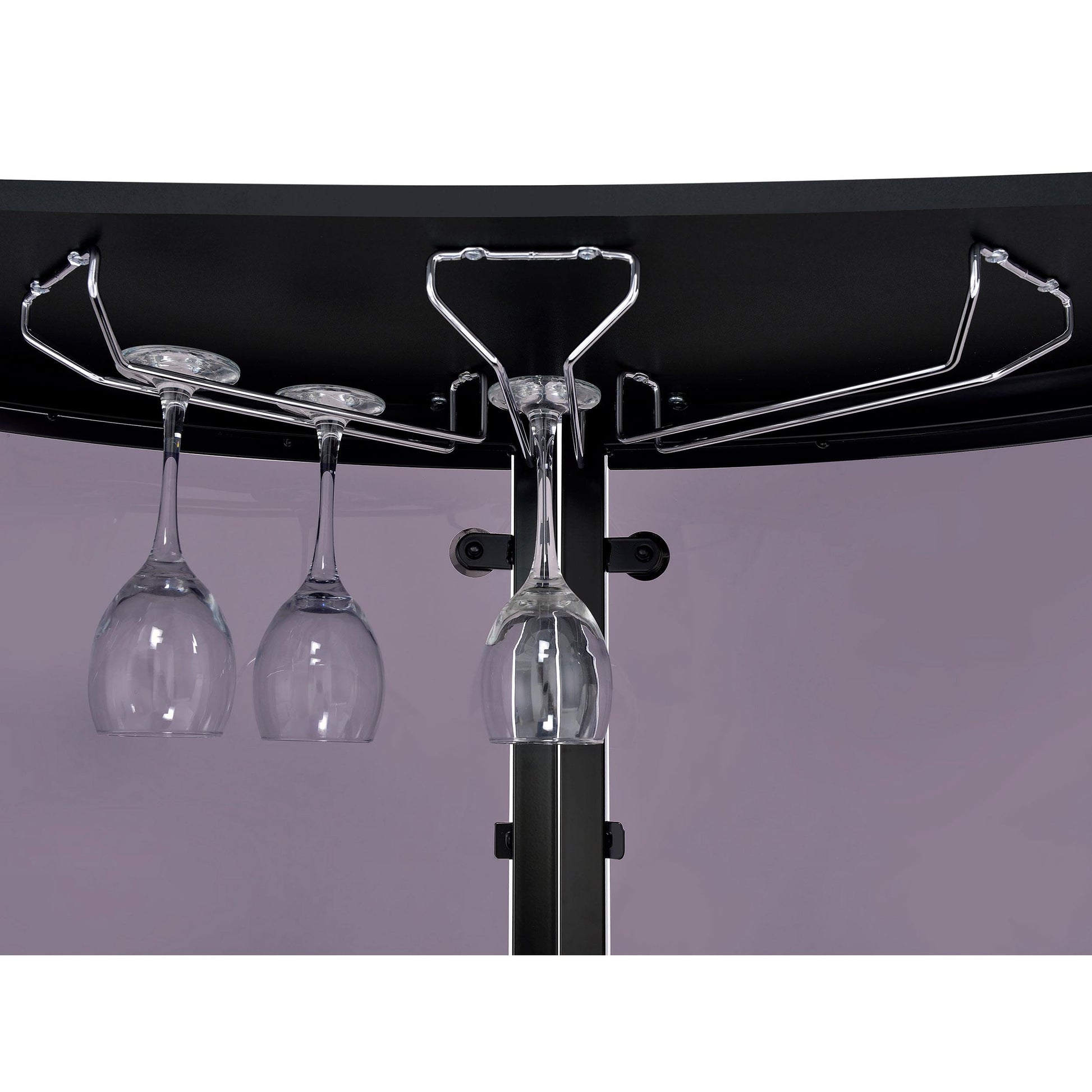  Coaster Furniture Amarillo 101065 Freestanding Glass Top Home Bar Wine Cabinet - Black IMAGE 11