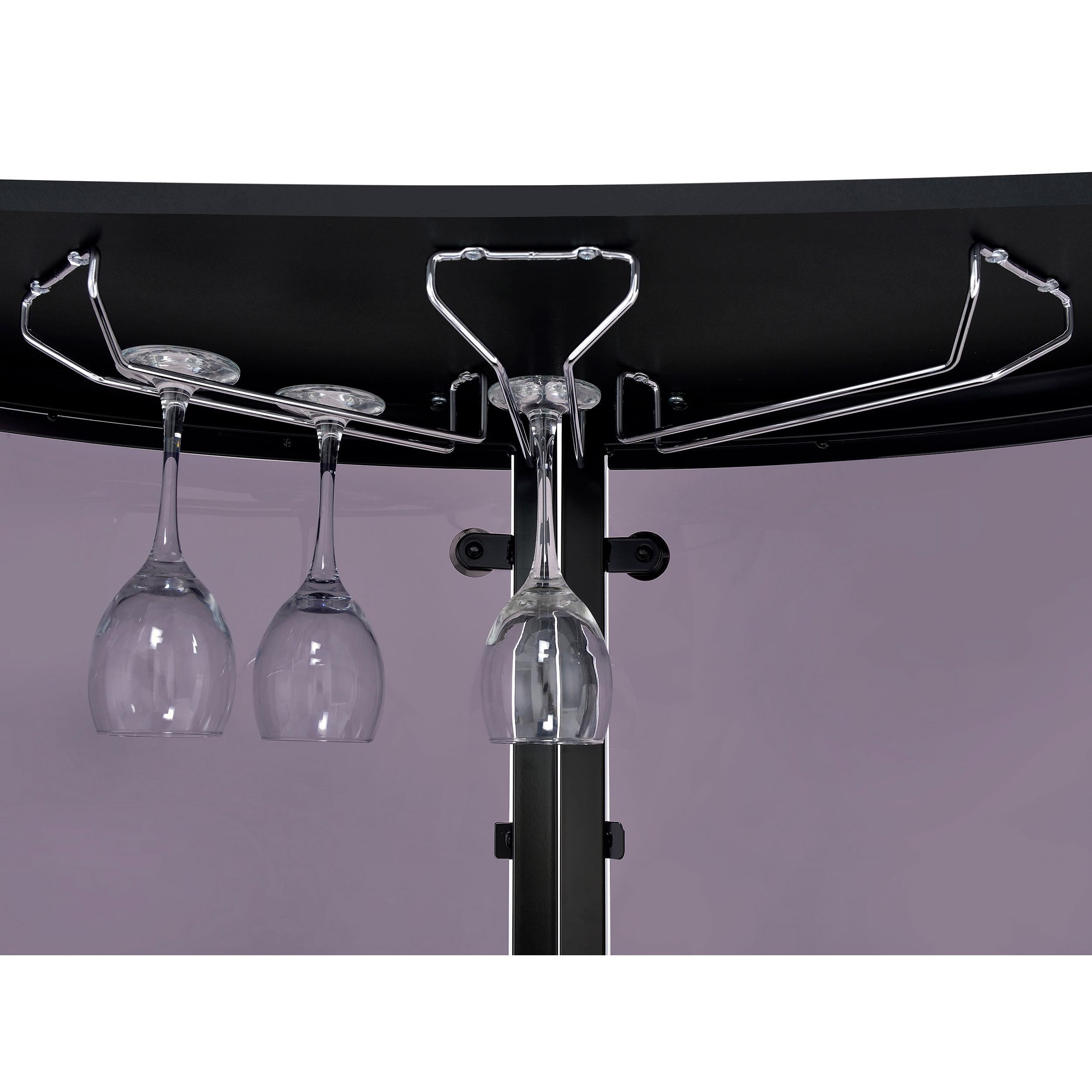  Coaster Furniture Amarillo 101065 Freestanding Glass Top Home Bar Wine Cabinet - Black IMAGE 11