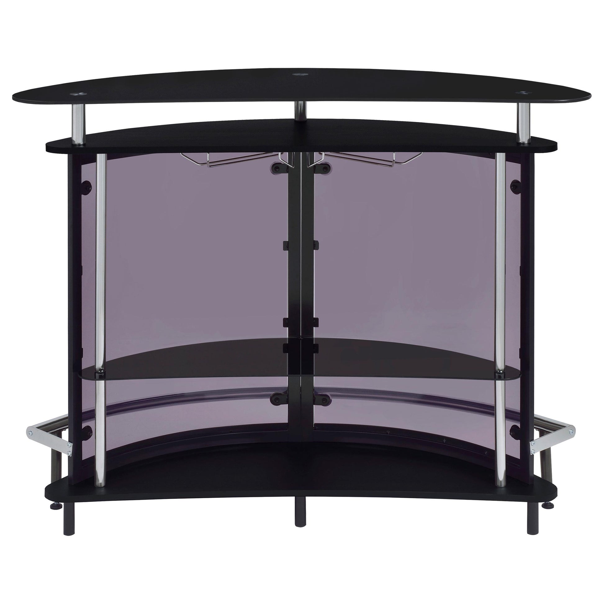  Coaster Furniture Amarillo 101065 Freestanding Glass Top Home Bar Wine Cabinet - Black IMAGE 6