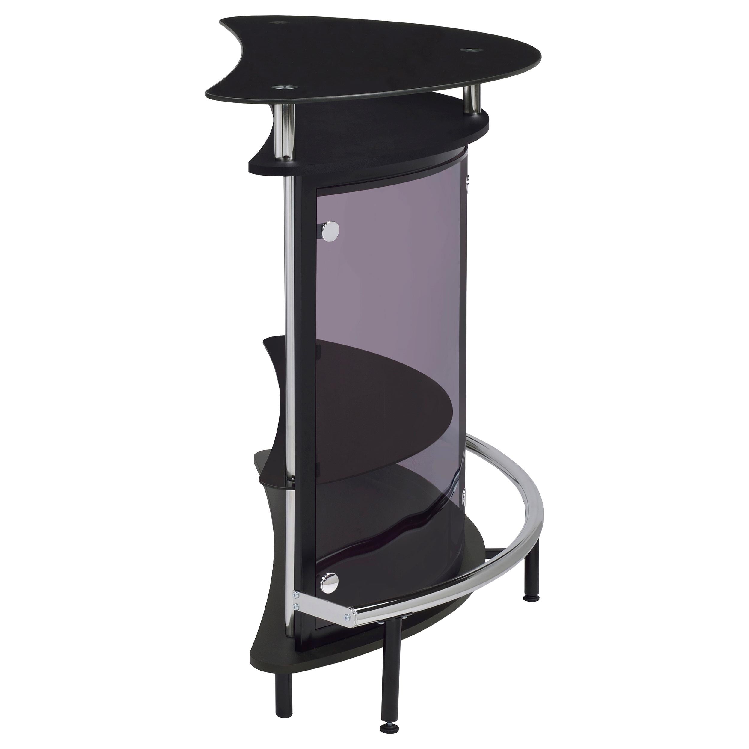  Coaster Furniture Amarillo 101065 Freestanding Glass Top Home Bar Wine Cabinet - Black IMAGE 8