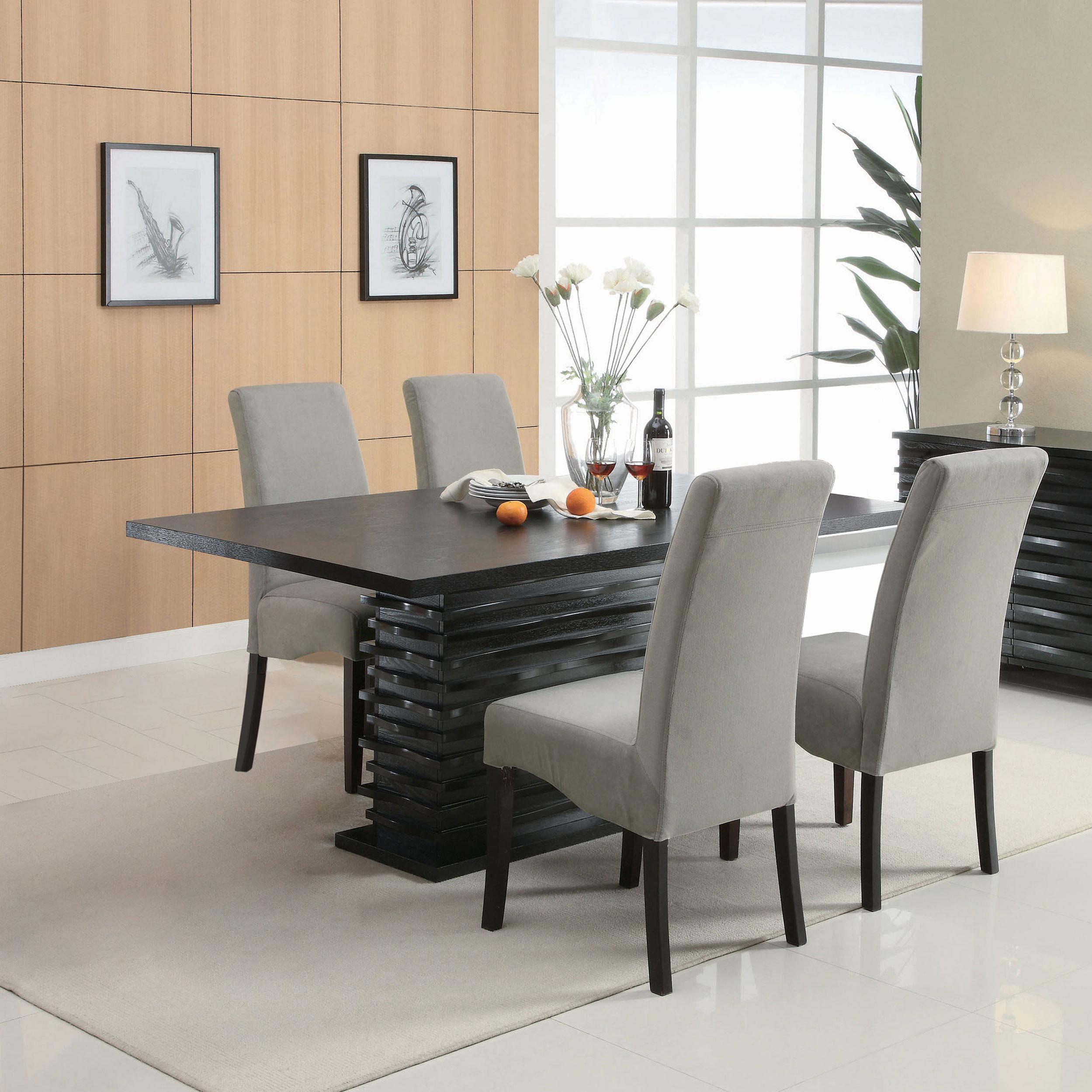  Coaster Furniture Stanton 102062 Velvet Upholstered Dining Side Chair - Grey (Set of 2) IMAGE 4