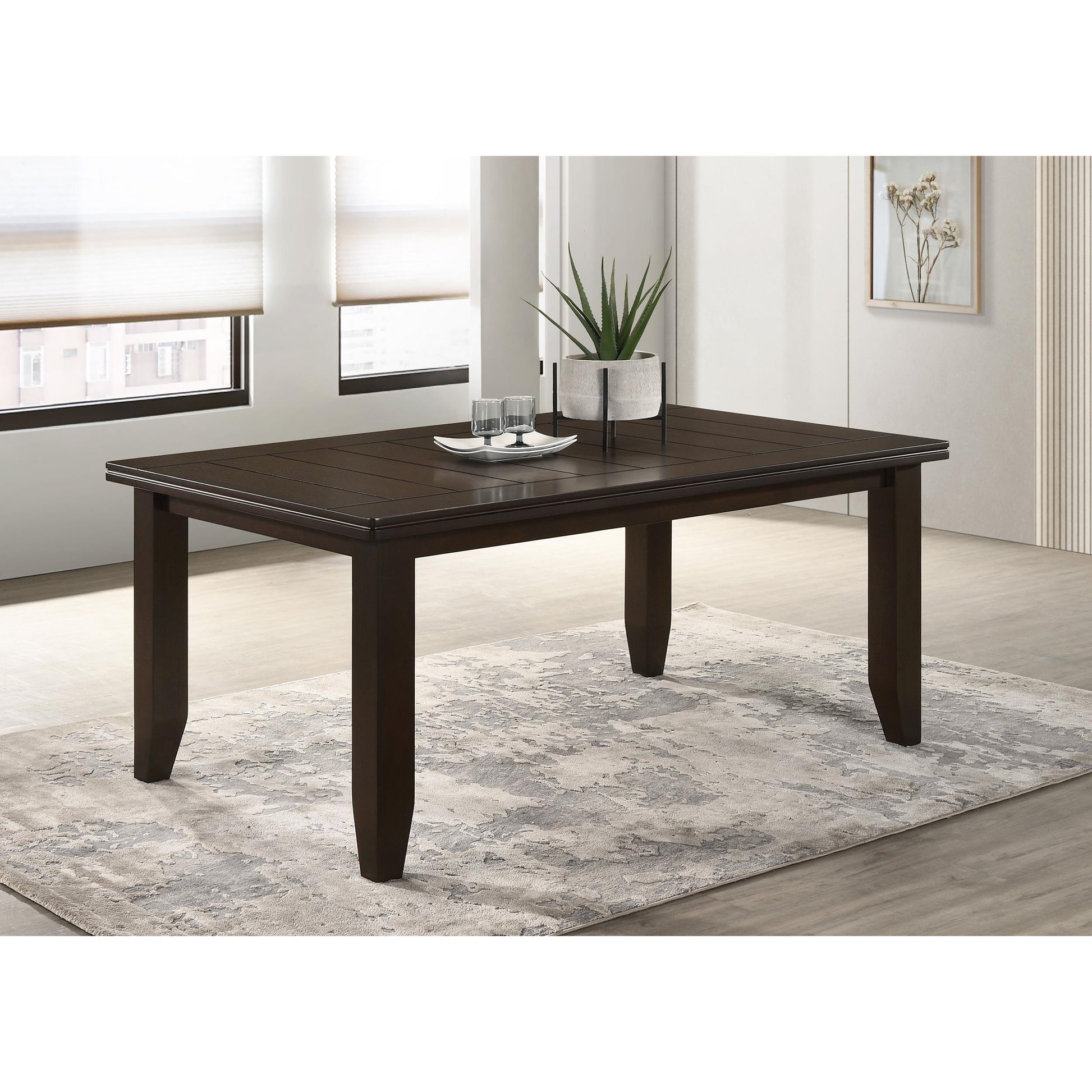  Coaster Furniture Dalila 102721 Rectangular 66-inch Wood Dining Table - Cappuccino IMAGE 4