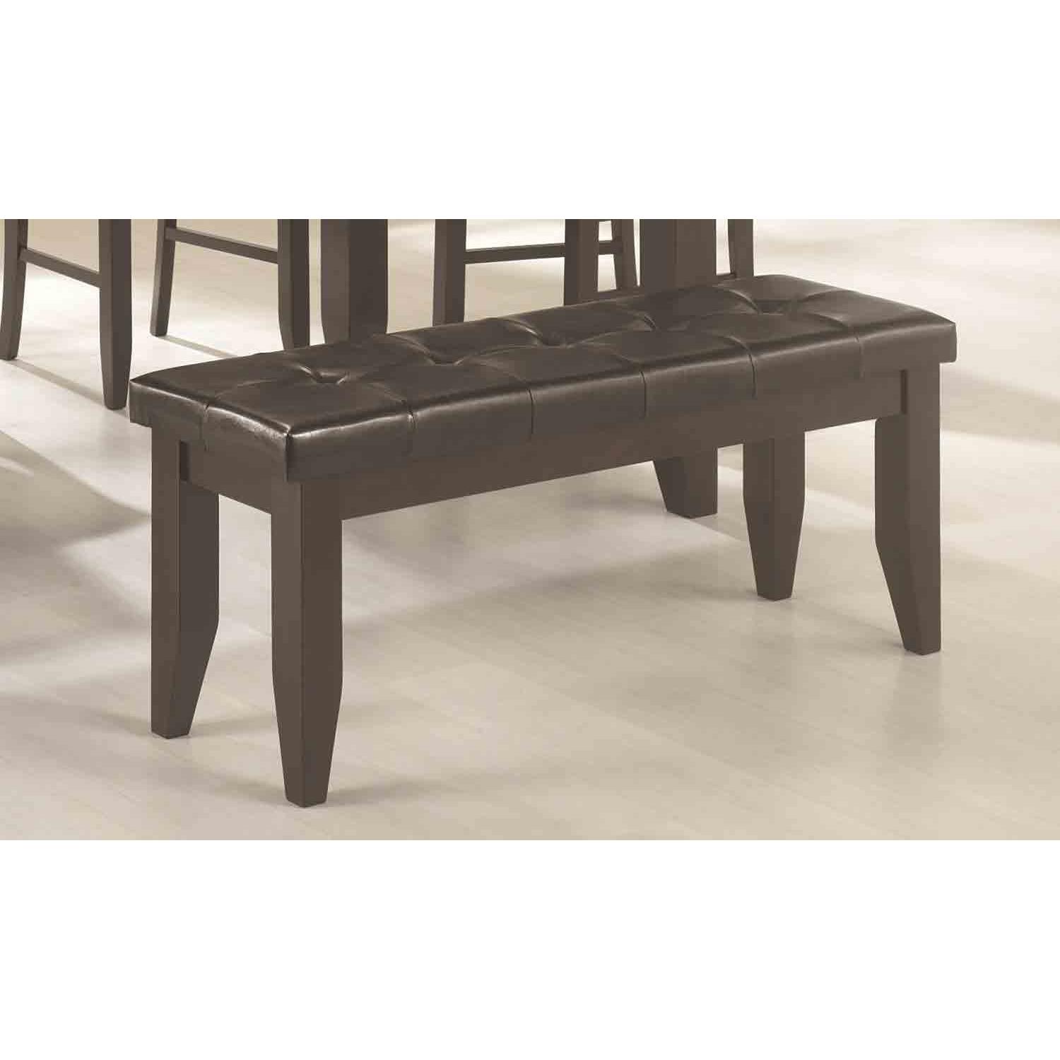  Coaster Furniture Dalila 102723 Leatherette Upholstered Wood Dining Bench - Cappuccino IMAGE 2