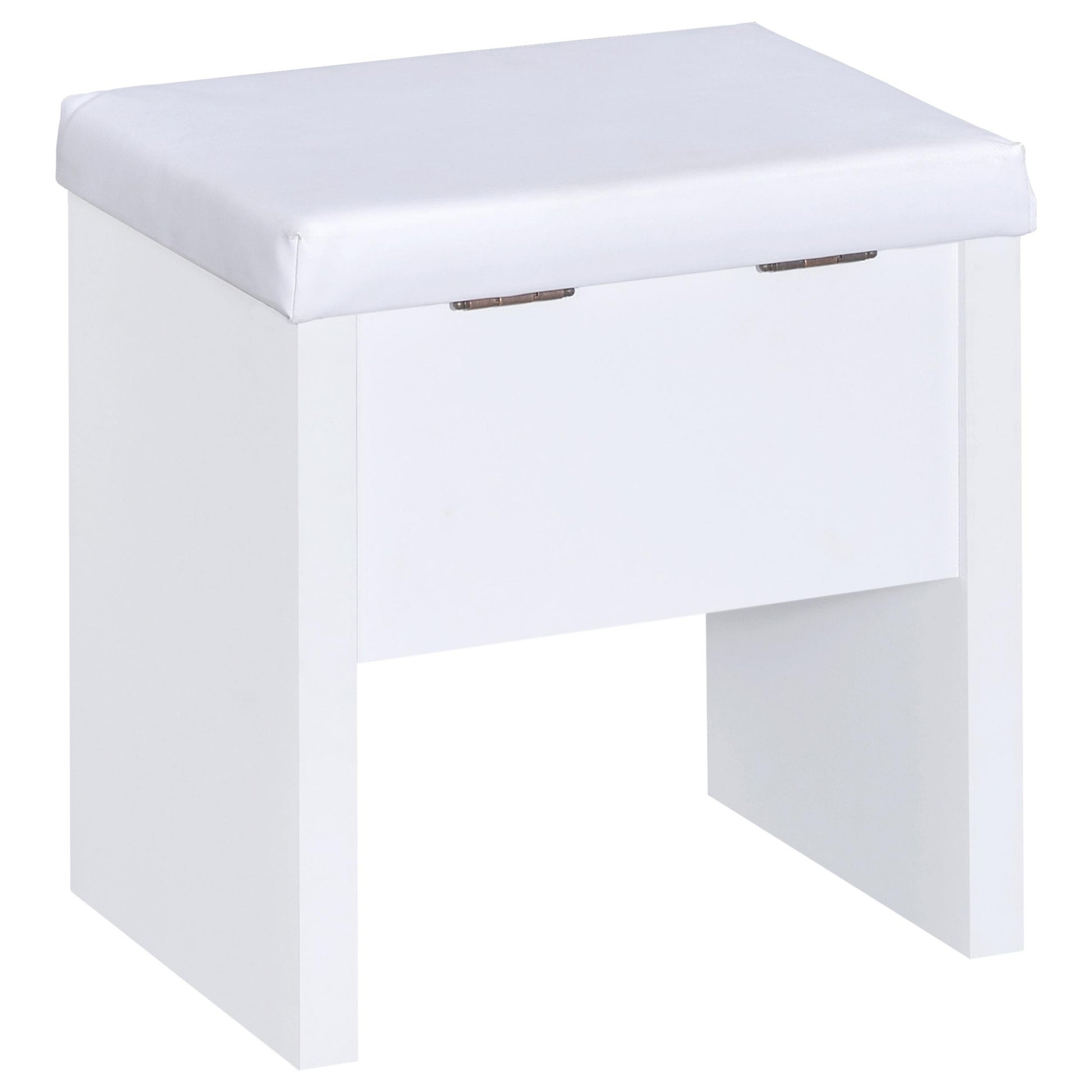  Coaster Furniture Harvey 300290 Vanity Set with Lift-Top Stool - White IMAGE 12