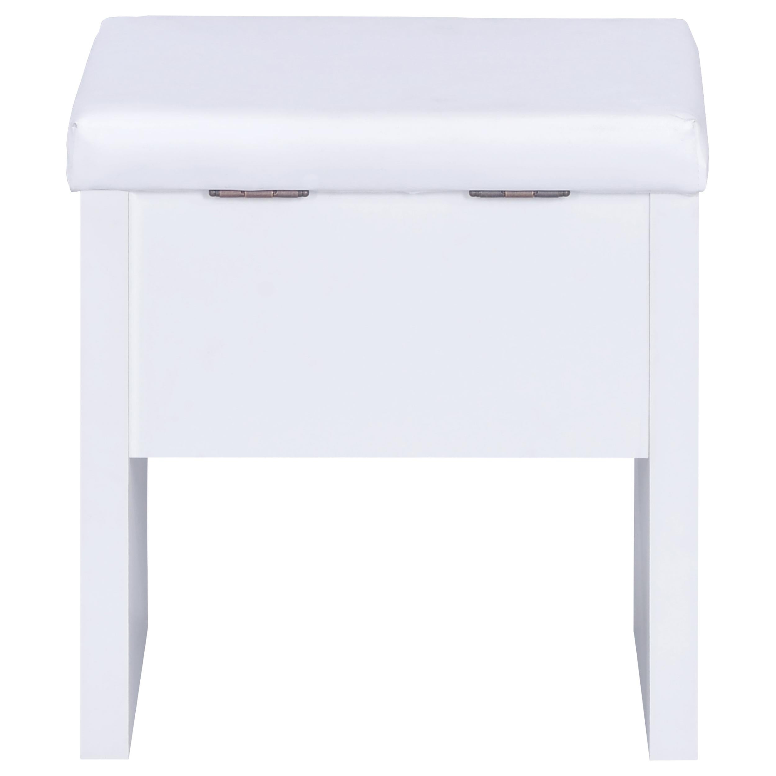  Coaster Furniture Harvey 300290 Vanity Set with Lift-Top Stool - White IMAGE 13