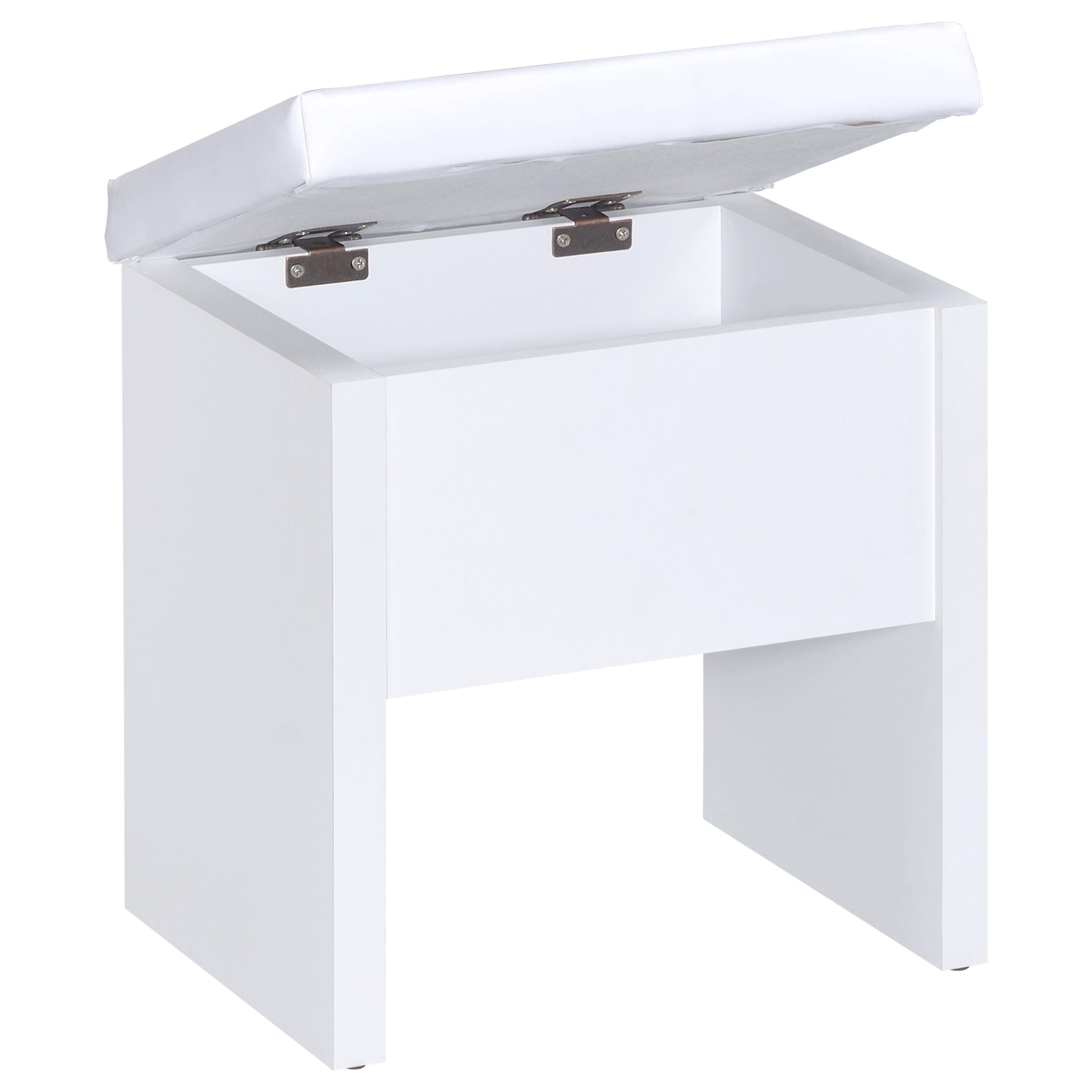  Coaster Furniture Harvey 300290 Vanity Set with Lift-Top Stool - White IMAGE 9