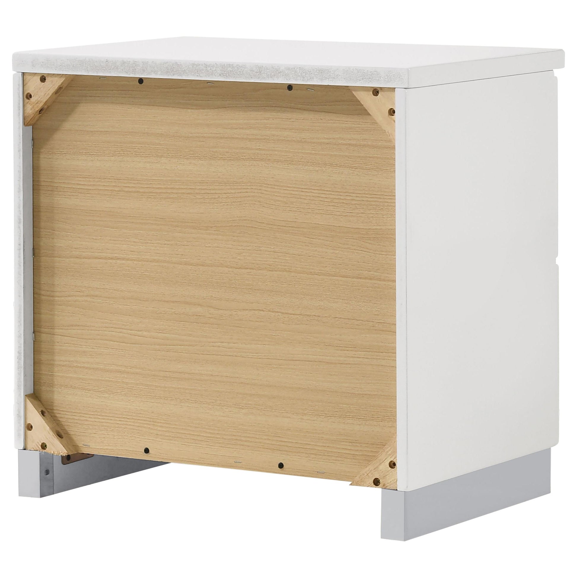  Coaster Furniture Felicity 203502 2-Drawer Nightstand - White High Gloss IMAGE 7