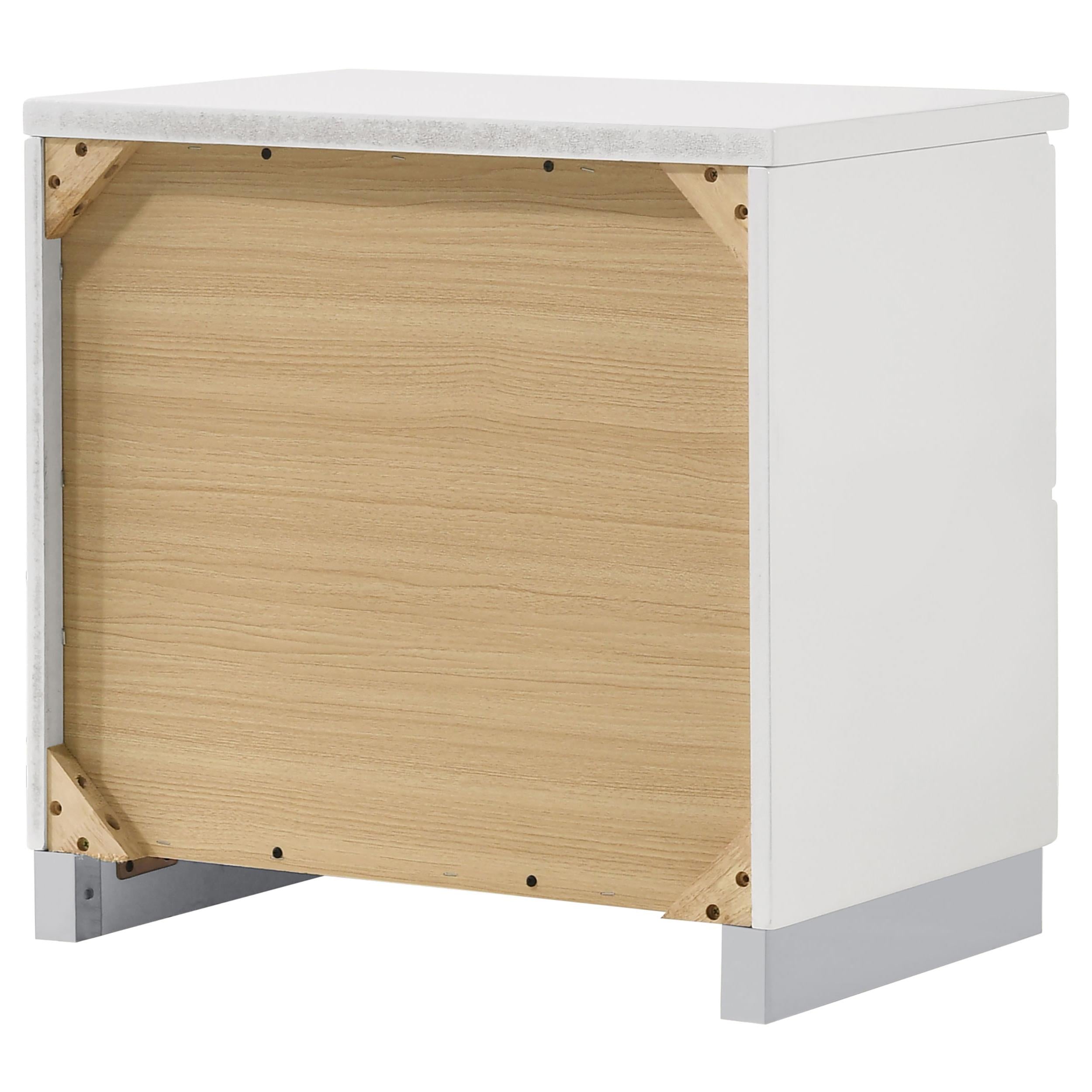  Coaster Furniture Felicity 203502 2-Drawer Nightstand - White High Gloss IMAGE 7