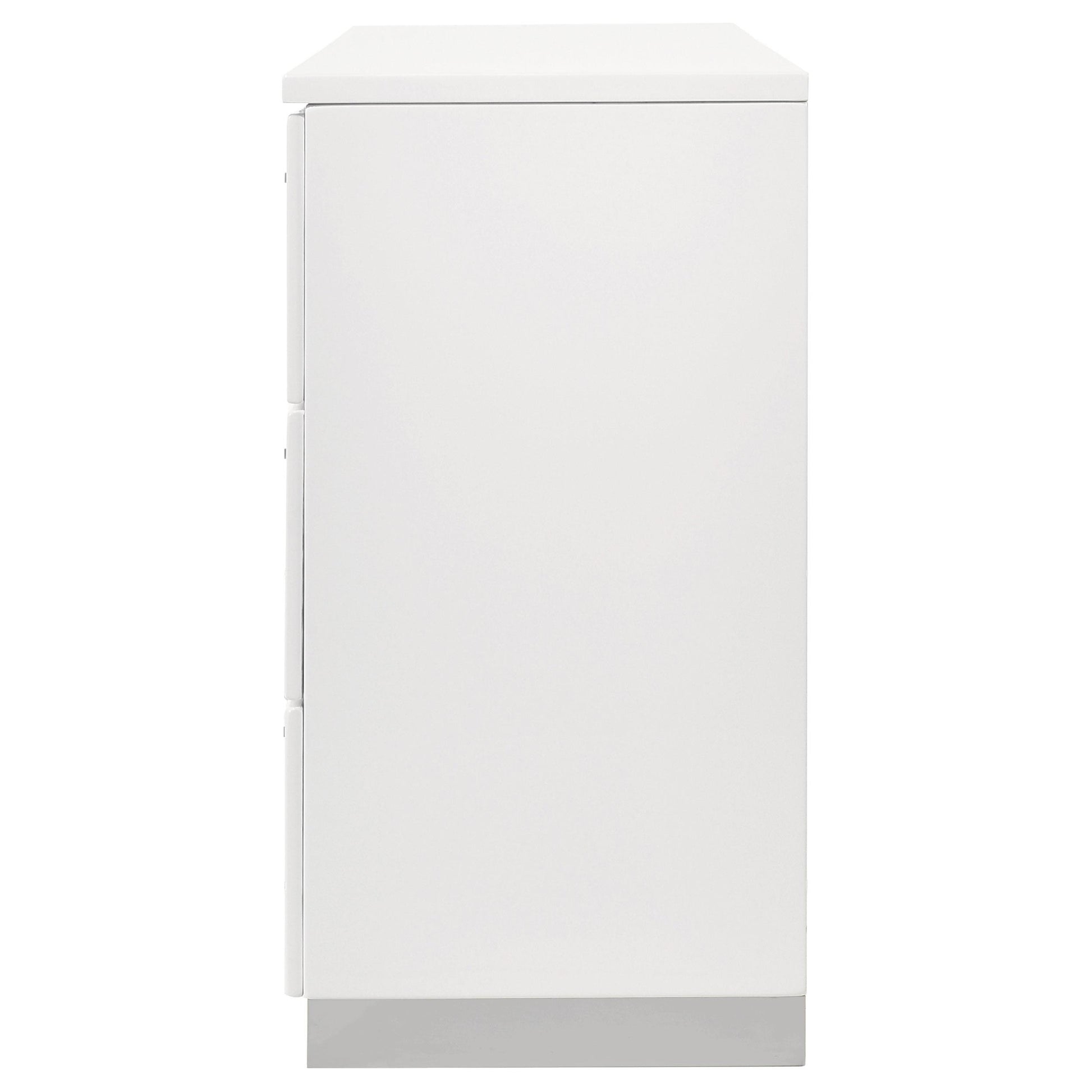  Coaster Furniture Felicity 203503 6-Drawer Dresser - White High Gloss IMAGE 4