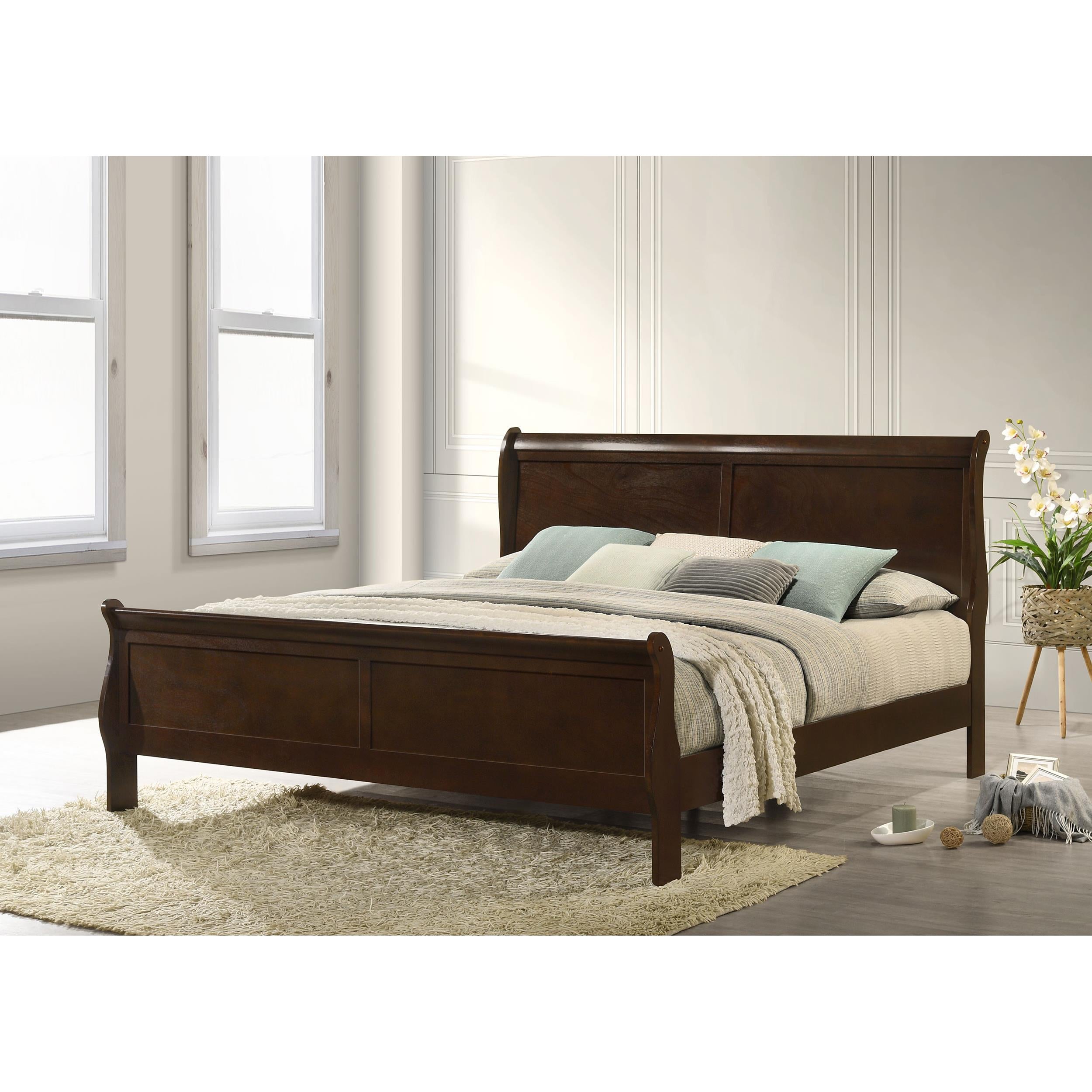  Size_King  -- Coaster Furniture Louis Philippe Sleigh Bed IMAGE 6