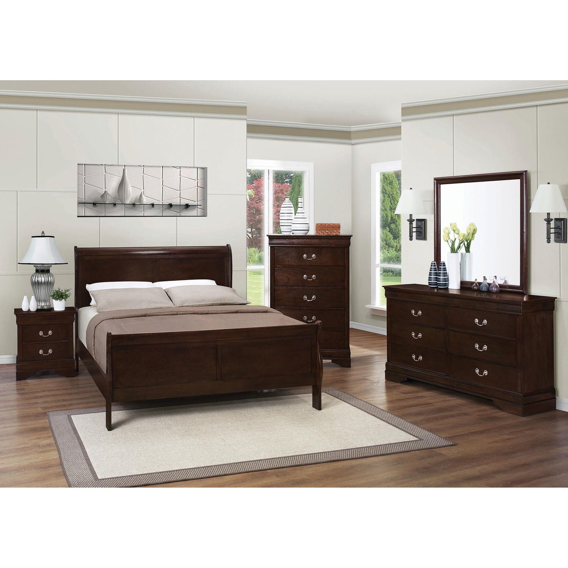  Size_King  -- Coaster Furniture Louis Philippe Sleigh Bed IMAGE 7