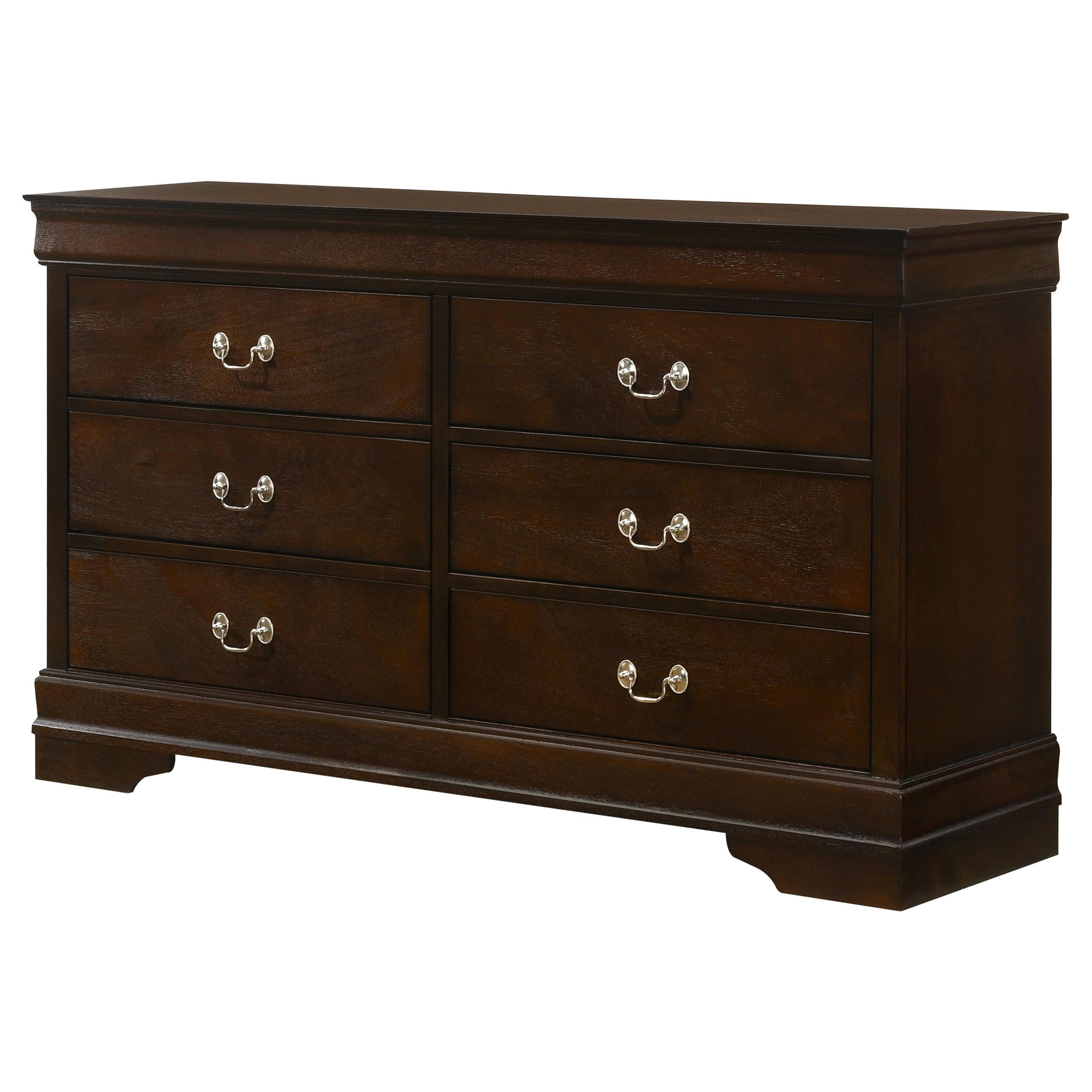  Coaster Furniture Louis Philippe 202413 6-Drawer Dresser - Cappuccino IMAGE 3