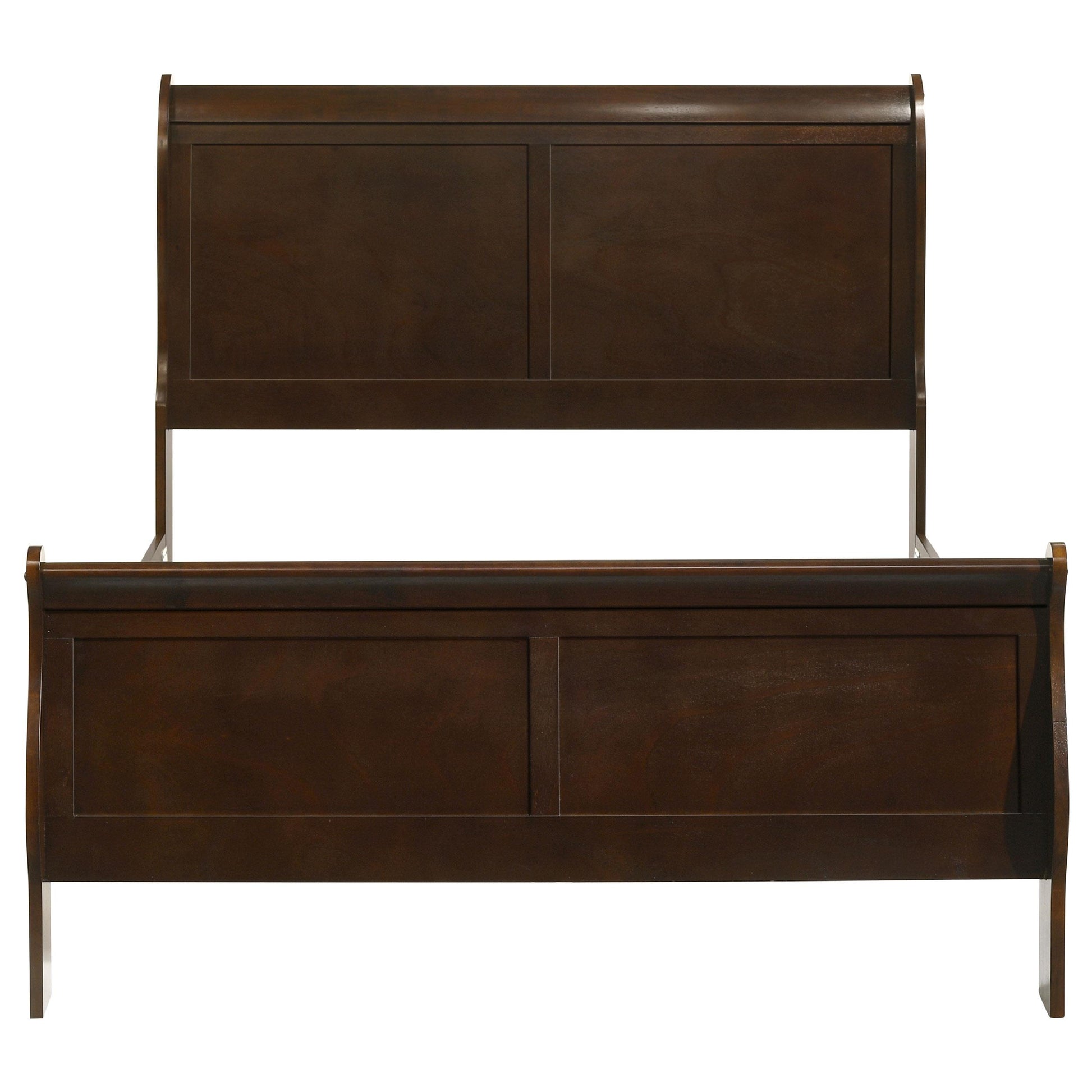  Size_Full  -- Louis Philippe 202411F Wood Full Sleigh Bed - Cappuccino IMAGE 3