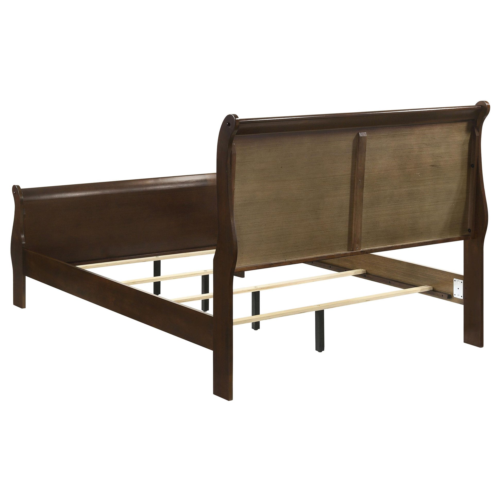  Size_Full  -- Louis Philippe 202411F Wood Full Sleigh Bed - Cappuccino IMAGE 4
