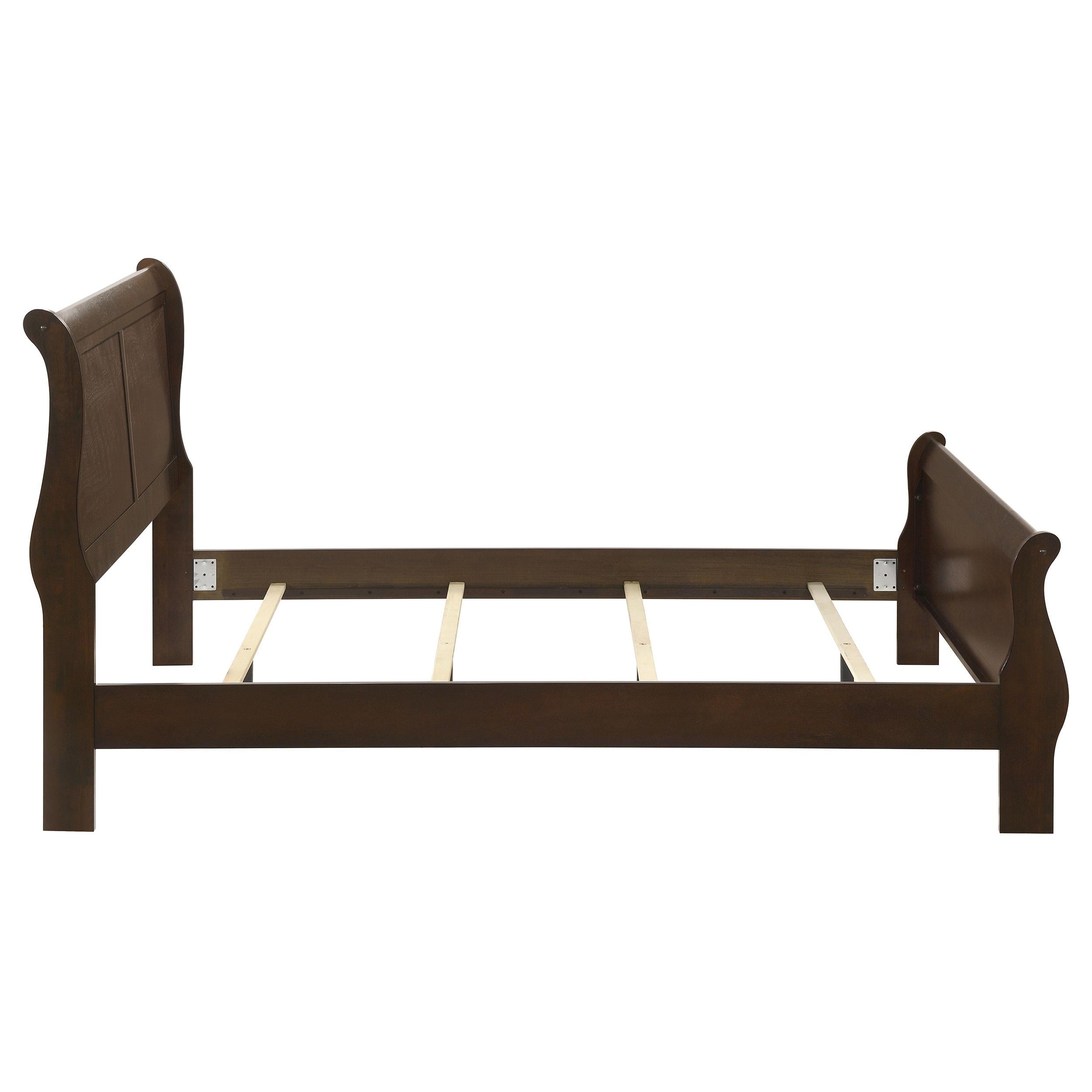  Size_Queen  -- Louis Philippe 202411Q Wood Queen Sleigh Bed - Cappuccino IMAGE 5