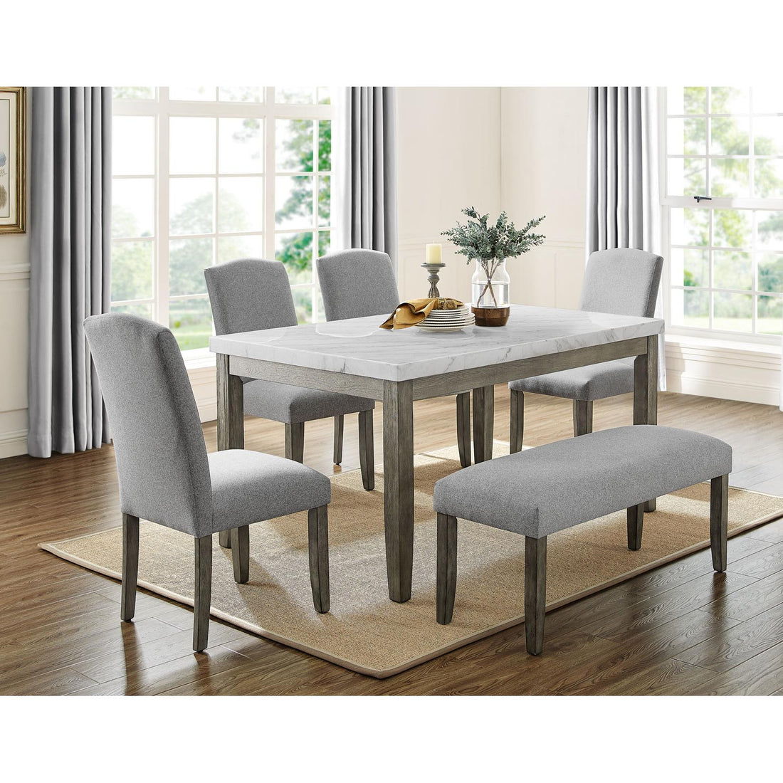  Steve Silver Furniture Emily EM500 6 pc Dining Set IMAGE 1