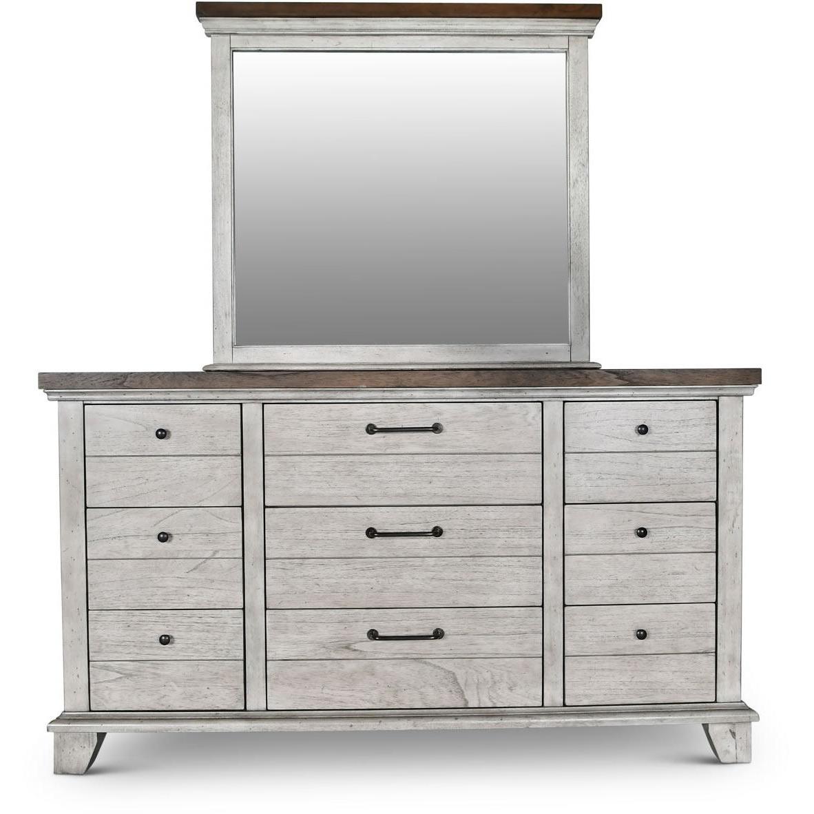  Steve Silver Furniture Bear Creek BC900 6 pc King Panel Bedroom Set - White Smoke IMAGE 4