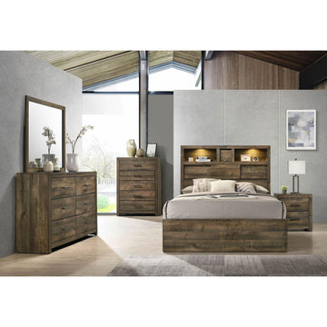  Elements International Bailey BY500 5 pc Queen Bookcase Bedroom Set IMAGE 1