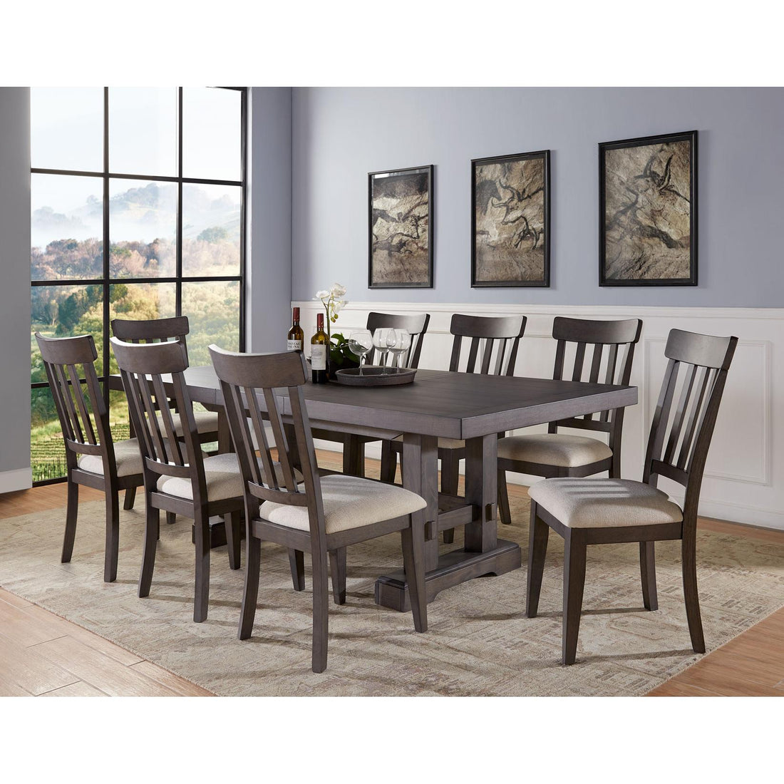  Steve Silver Furniture Napa NP500 9 pc Dining Set IMAGE 1